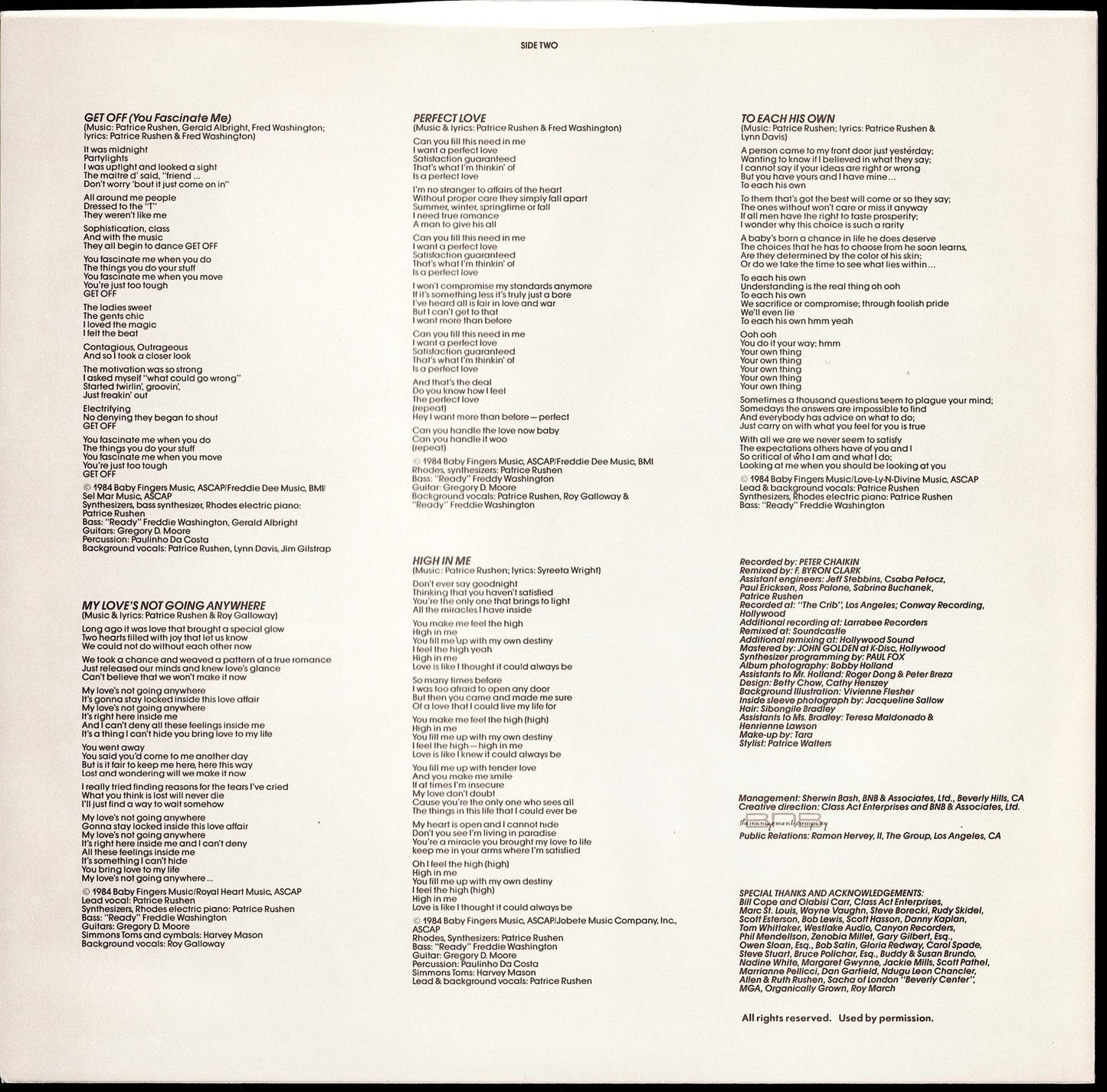 Patrice Rushen – Straight From The Heart Vinyl LP Kopie Kopie