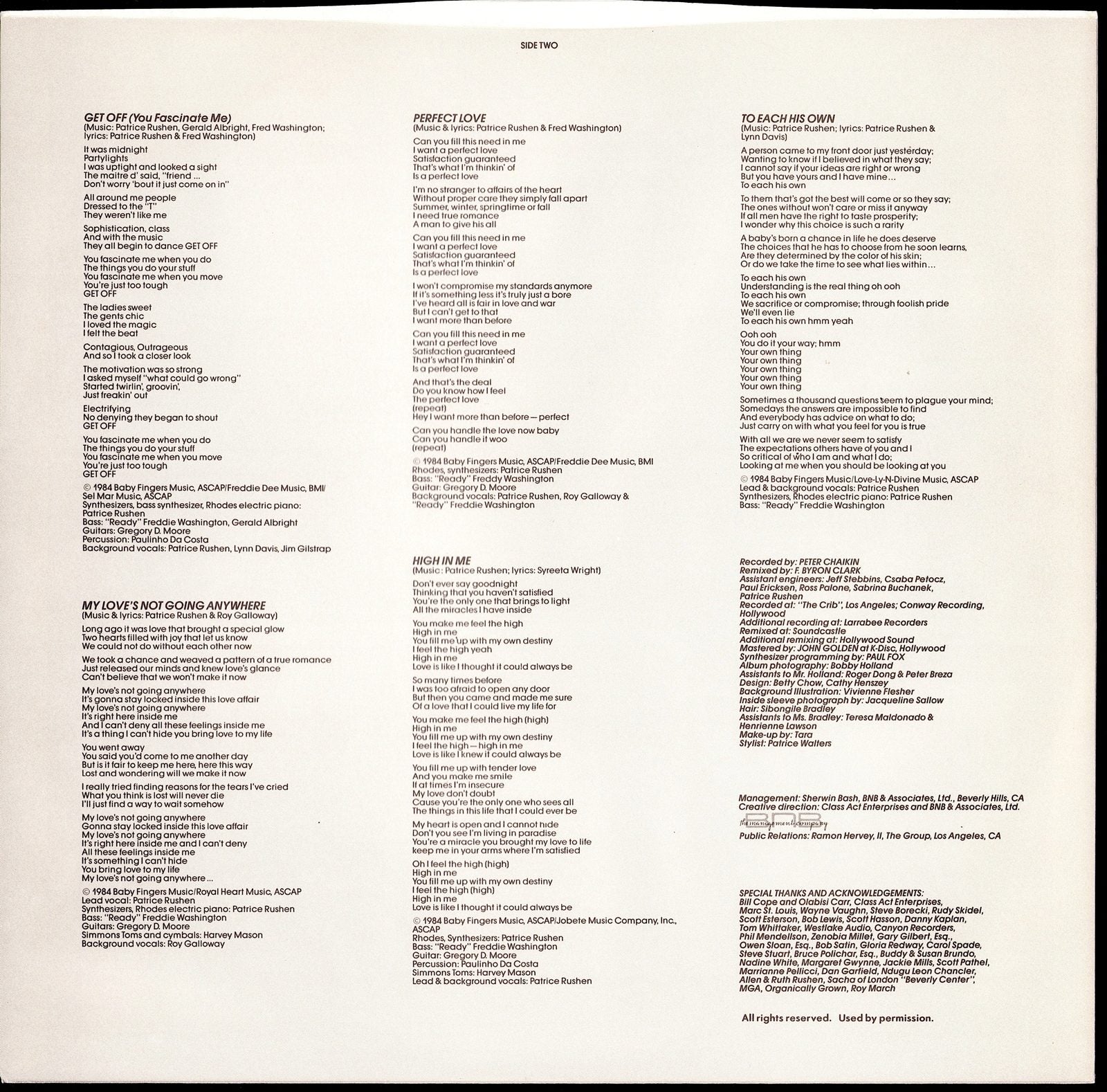 Patrice Rushen – Straight From The Heart Vinyl LP Kopie Kopie