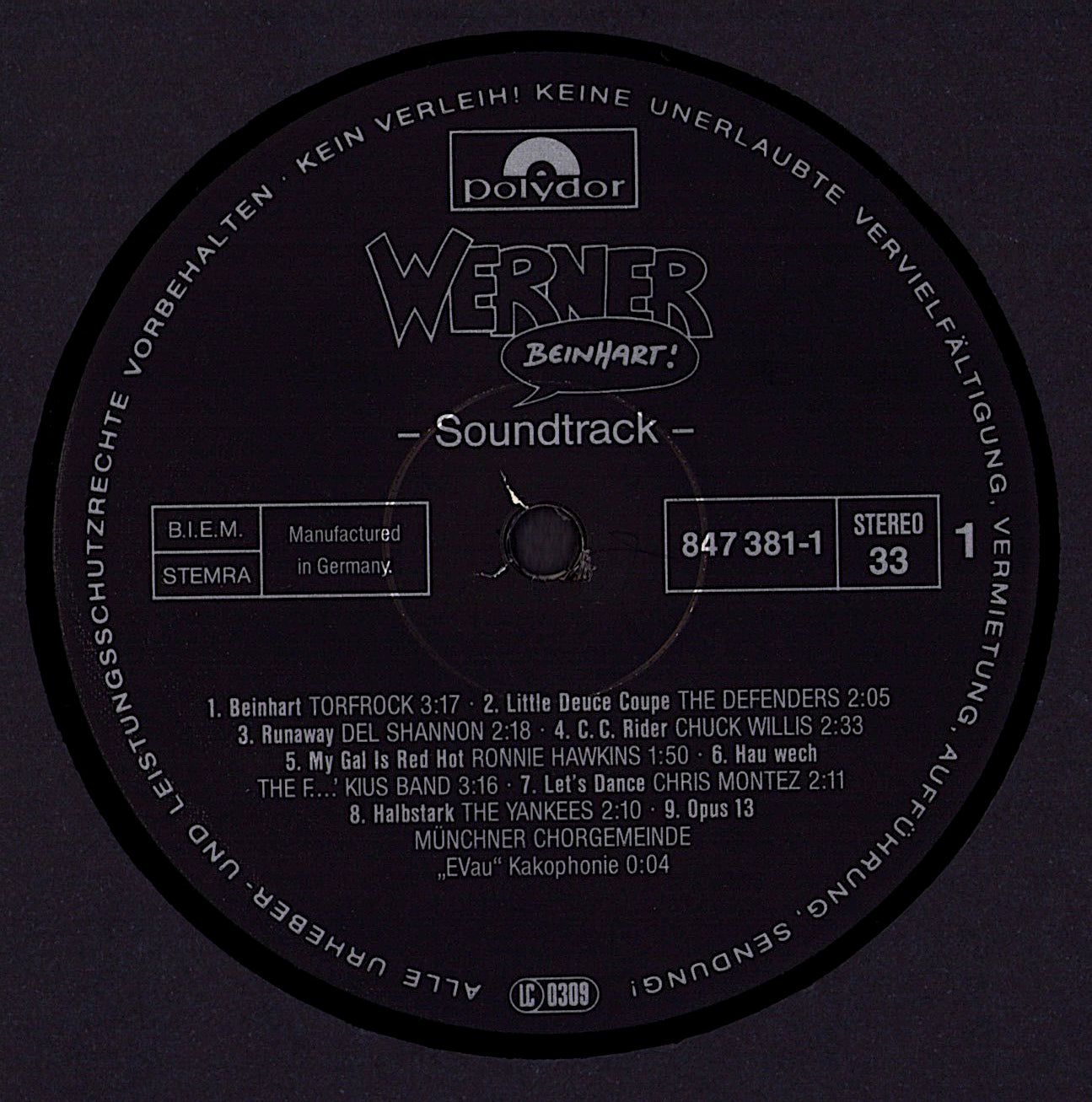 Werner - Beinhart! Vinyl LP