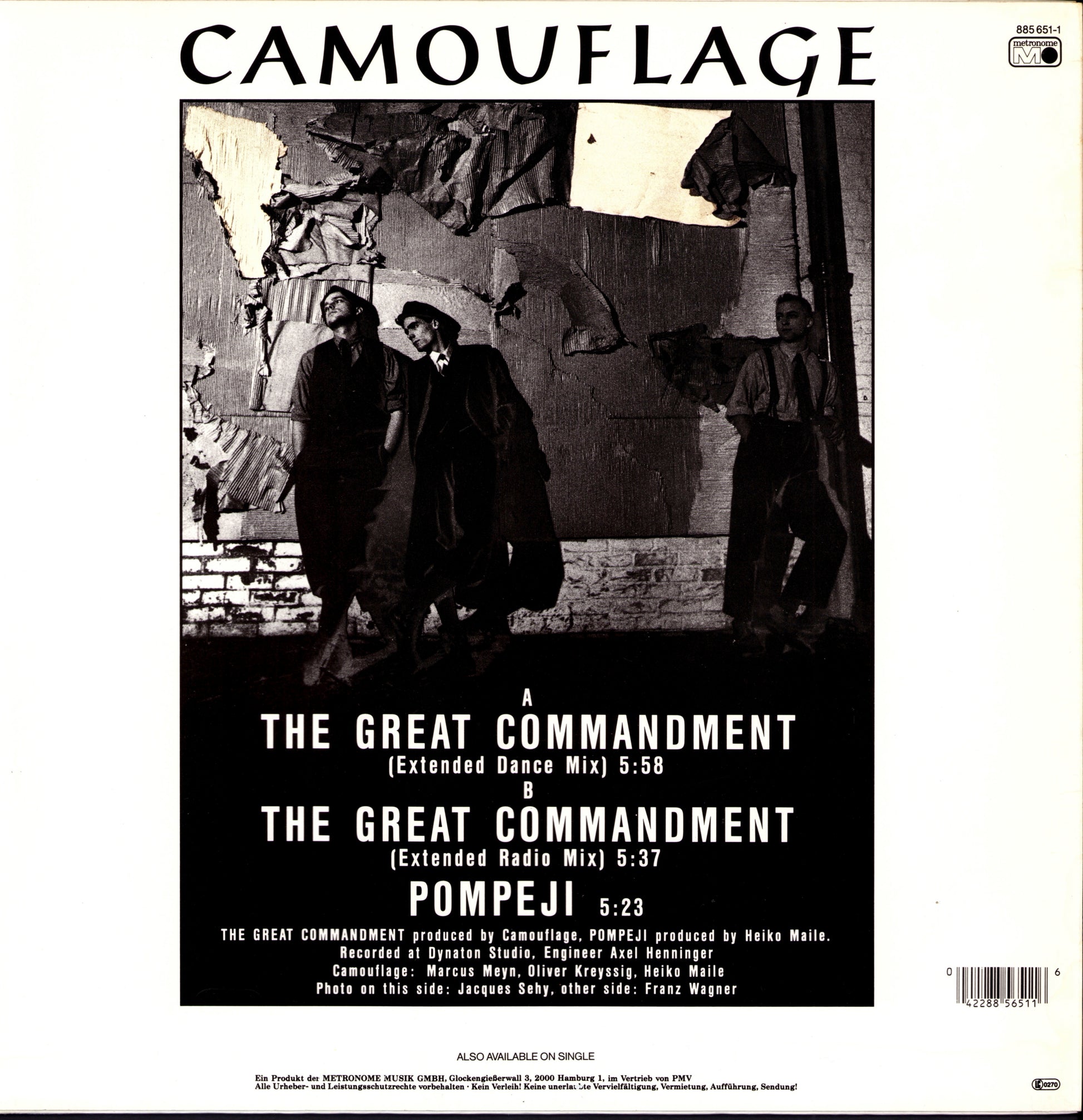 Camouflage – The Great Commandment Extended Dance Mix Vinyl 12" Maxi-Single