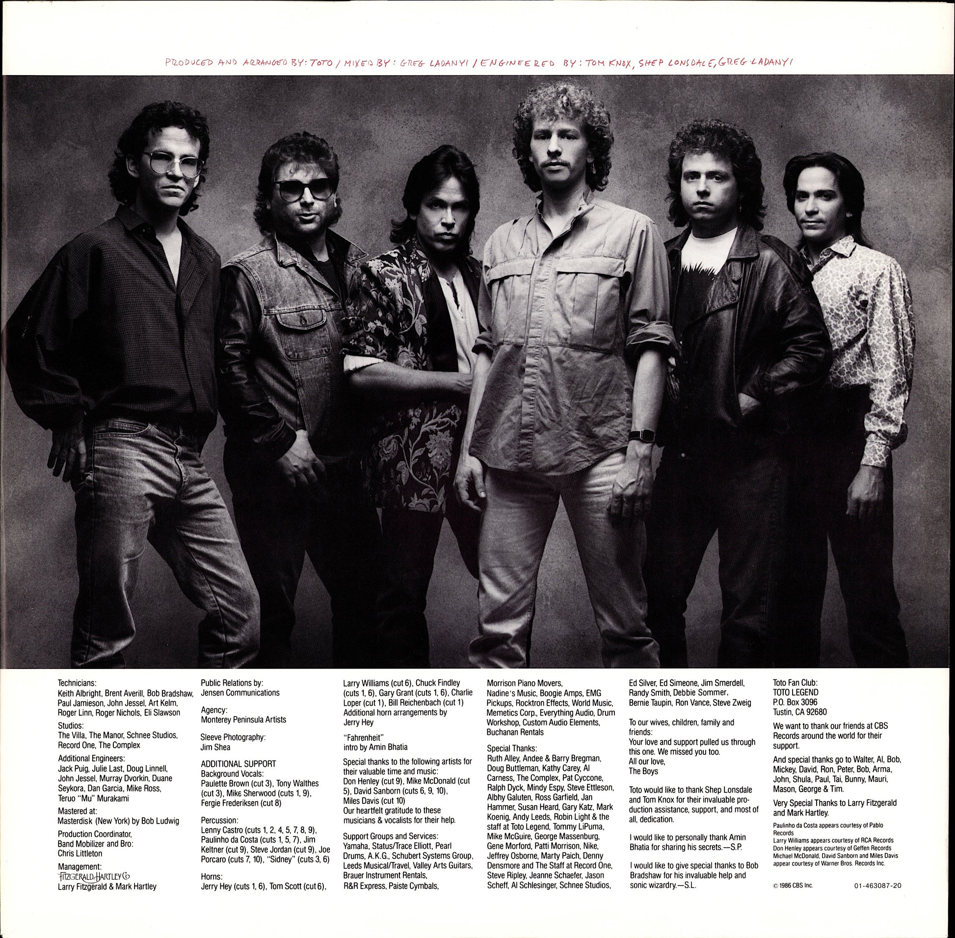 Toto – Fahrenheit Vinyl LP