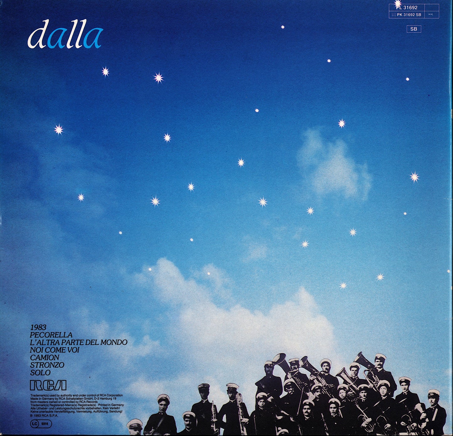 Lucio Dalla – 1983 Vinyl LP