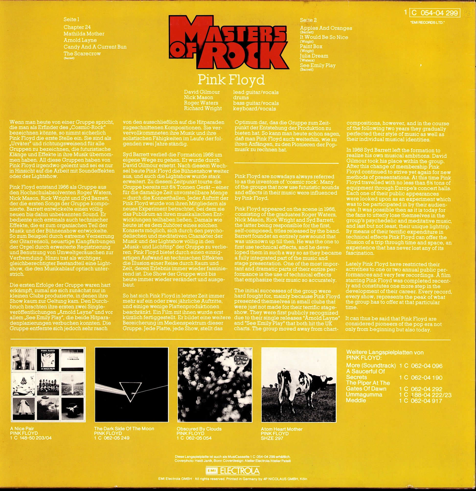 Pink Floyd – Obscured By Clouds Vinyl LP Kopie