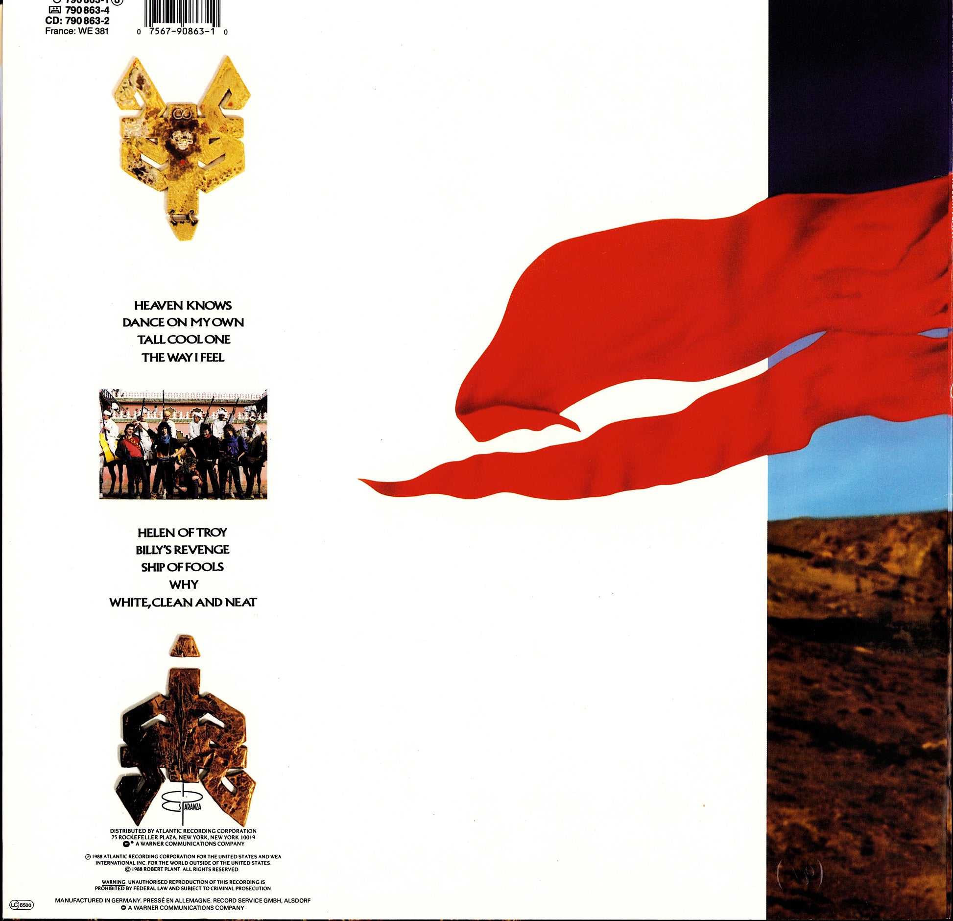 Robert Plant ‎- Manic Nirvana Vinyl LP Kopie