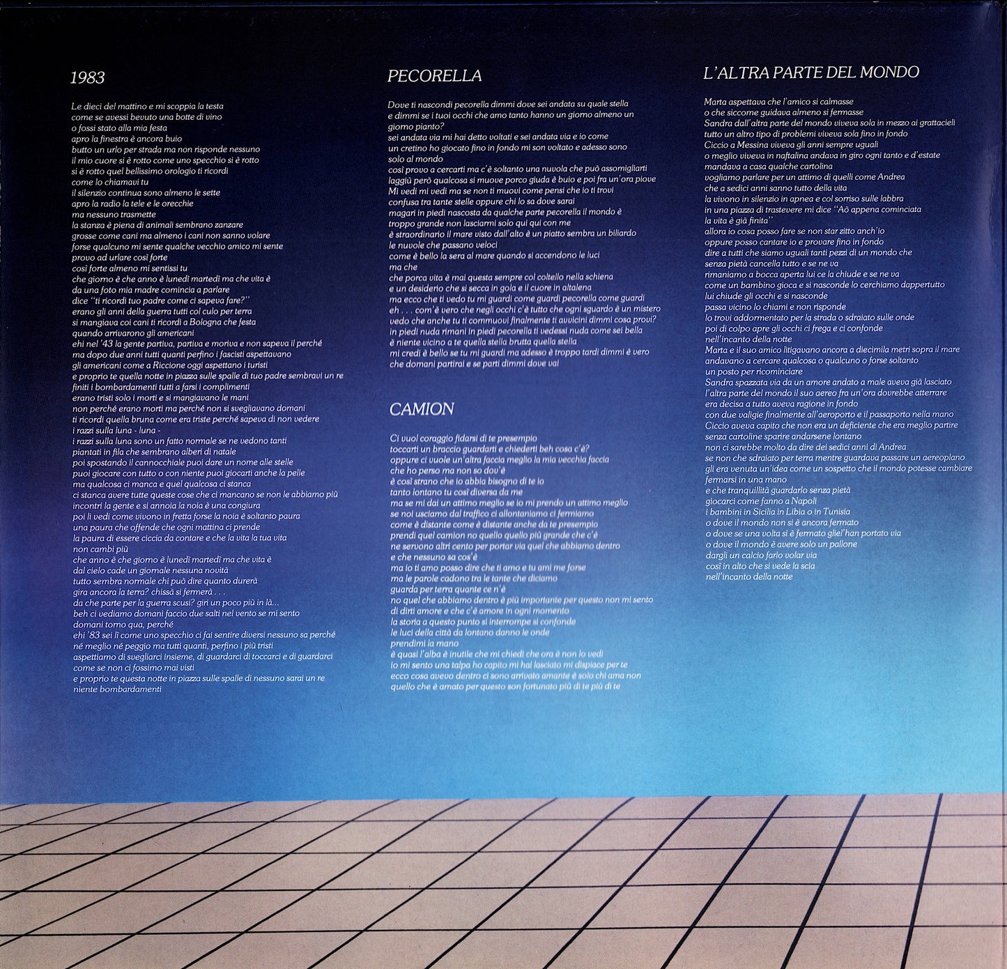 Lucio Dalla – 1983 Vinyl LP