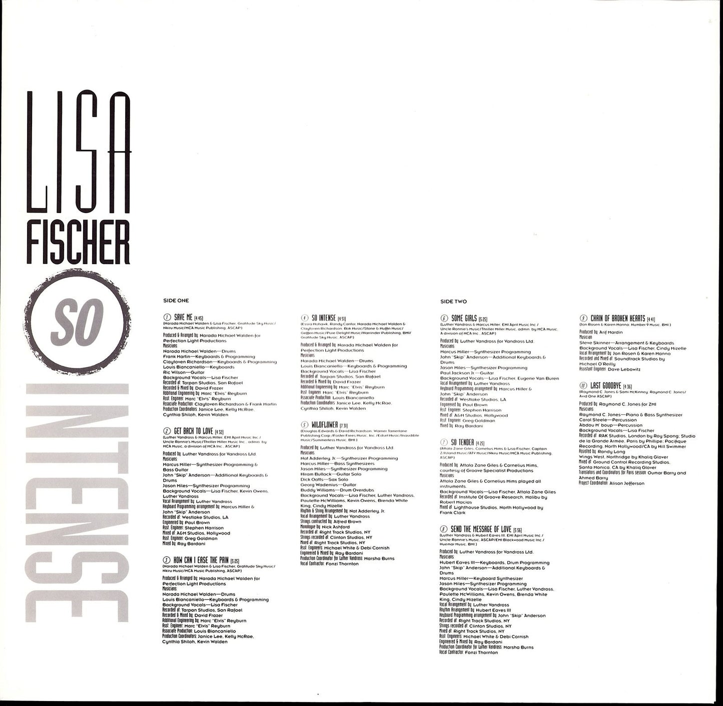 Lisa Fischer – So Intense Vinyl LP