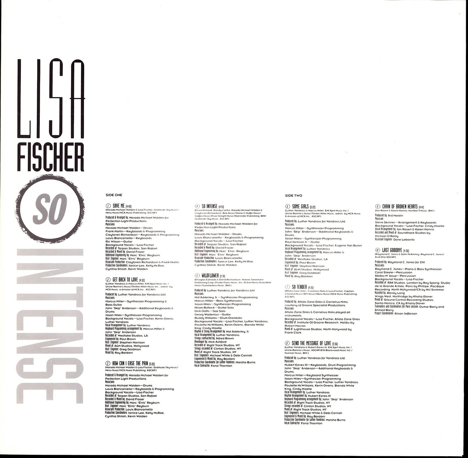 Lisa Fischer – So Intense Vinyl LP