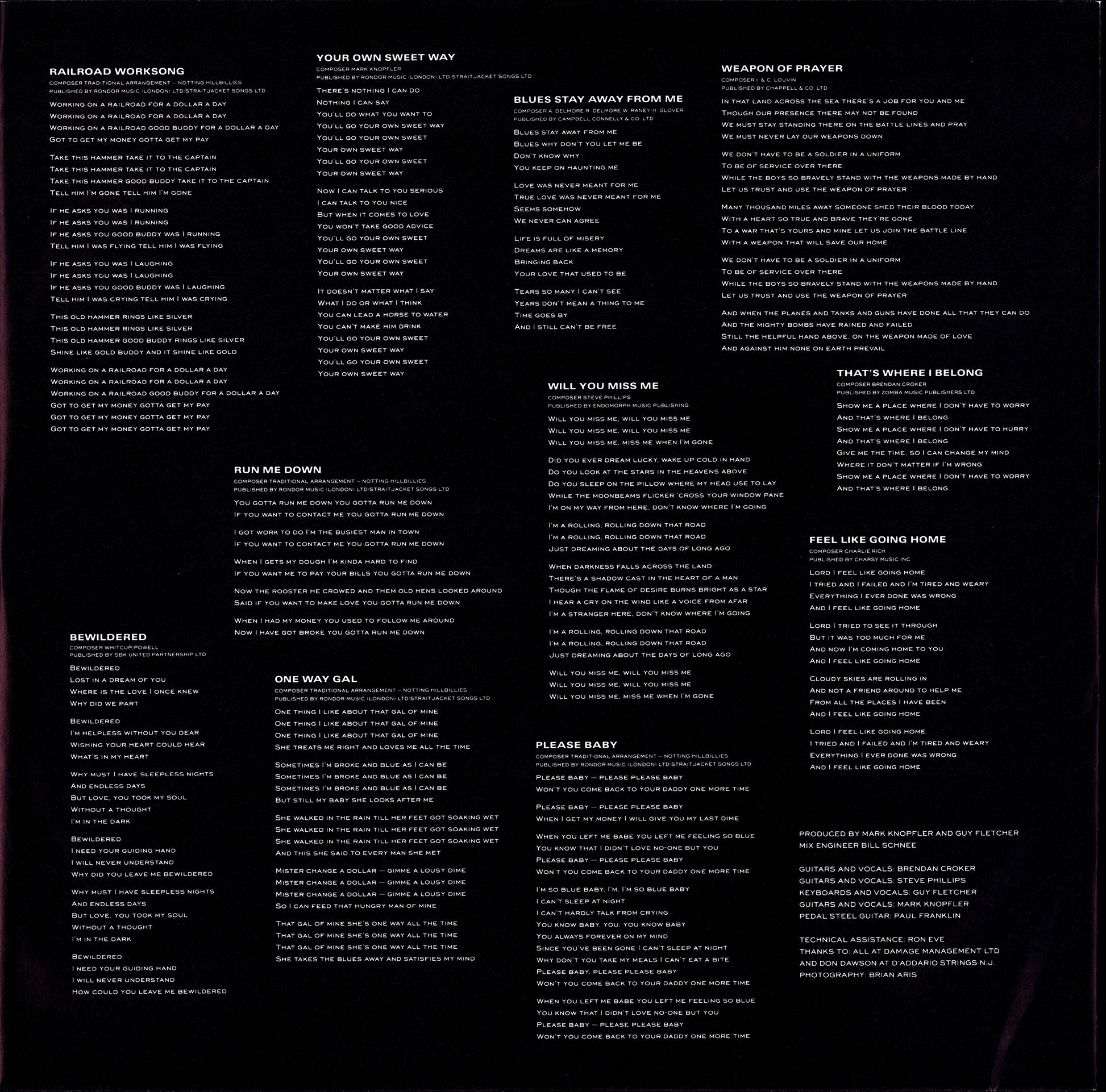 The Notting Hillbillies – Missing...Presumed Having A Good Time Vinyl LP Kopie