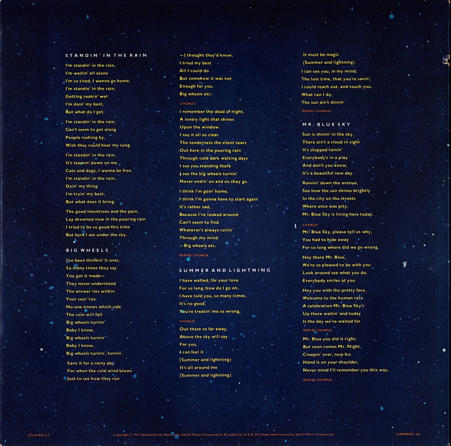 Electric Light Orchestra – Out Of The Blue Vinyl 2LP