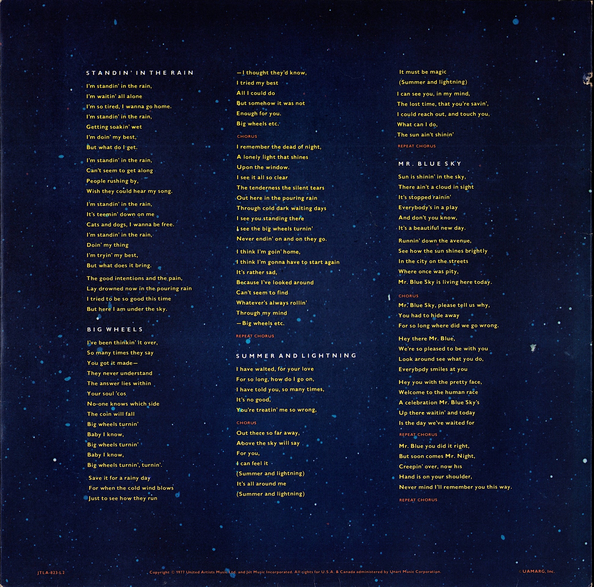 Electric Light Orchestra – Out Of The Blue Vinyl 2LP