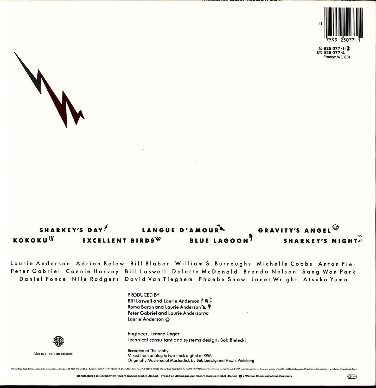 Laurie Anderson – Big Science Vinyl LP Kopie Kopie