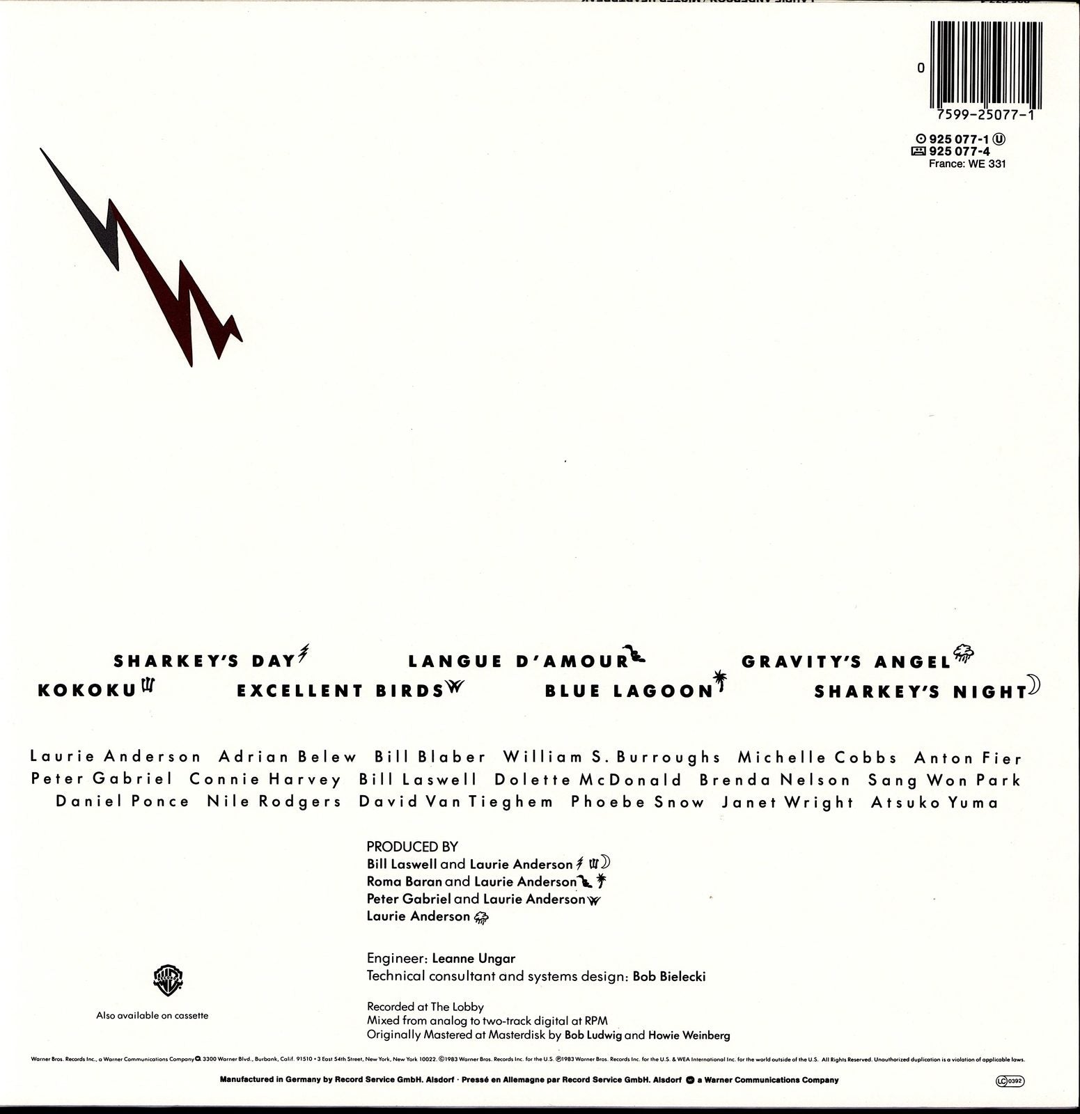 Laurie Anderson – Big Science Vinyl LP Kopie Kopie