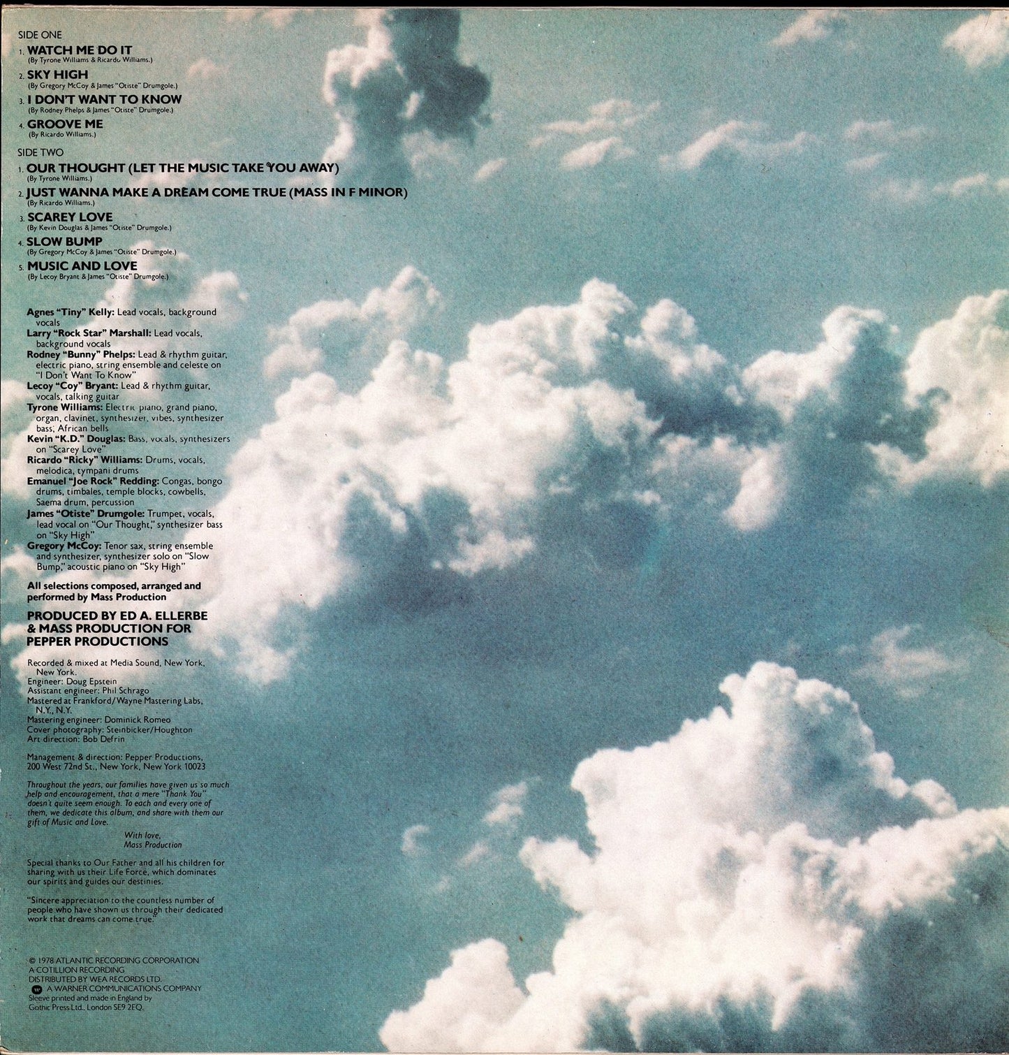 Mass Production - Three Miles High Vinyl LP