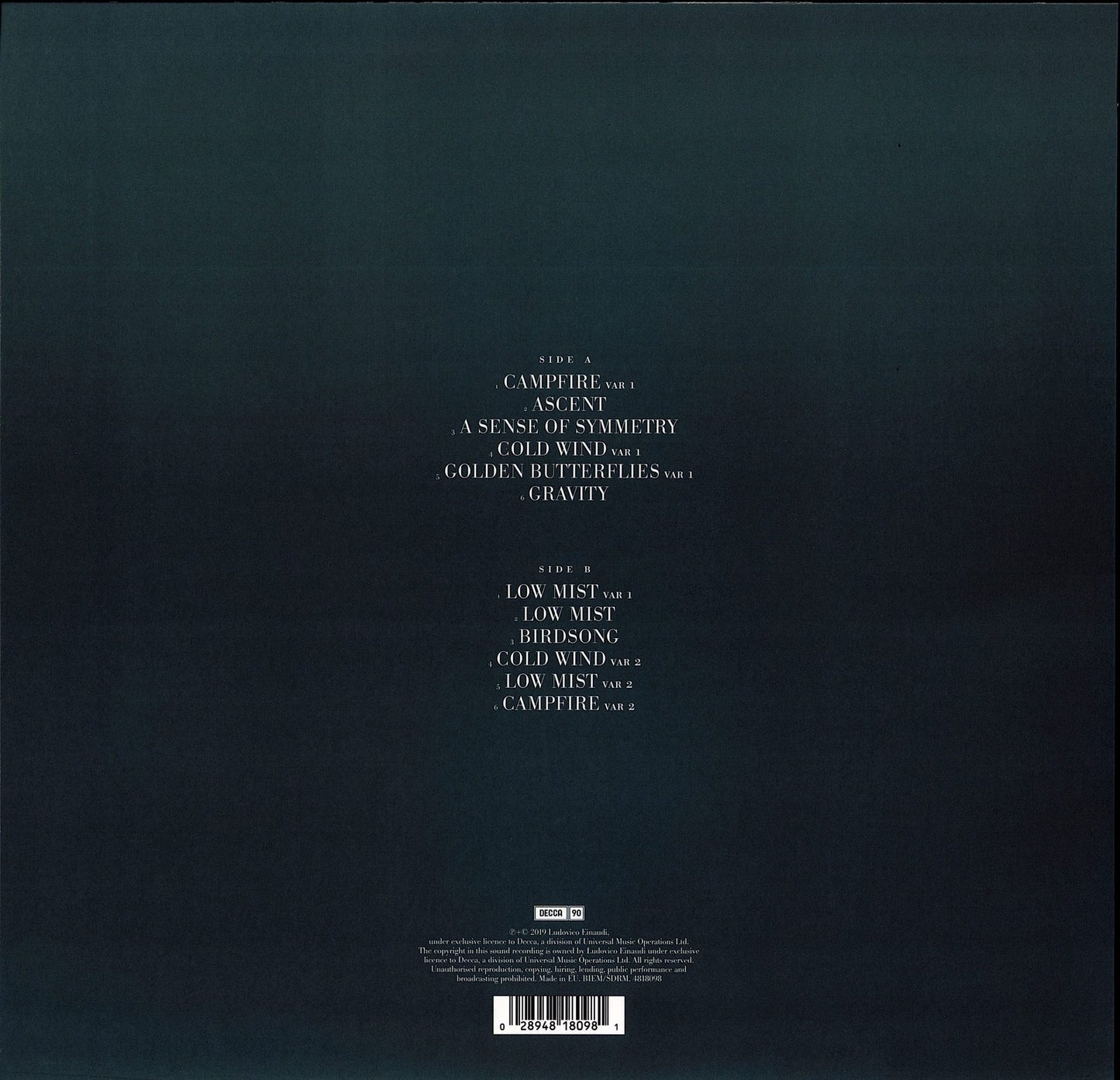 Ludovico Einaudi – Seven Days Walking Day Seven White Vinyl LP