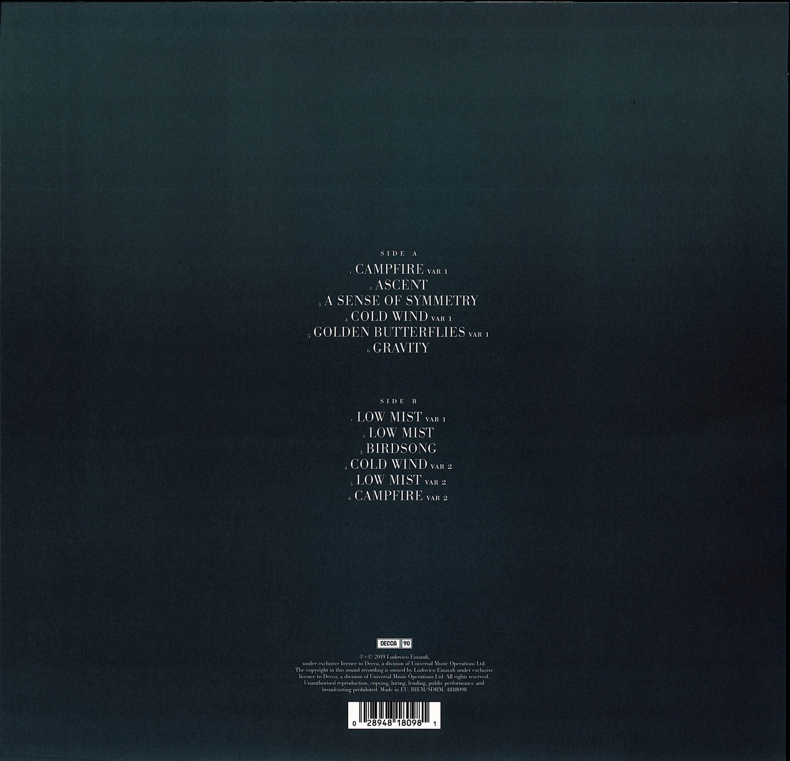 Ludovico Einaudi – Seven Days Walking Day Seven White Vinyl LP