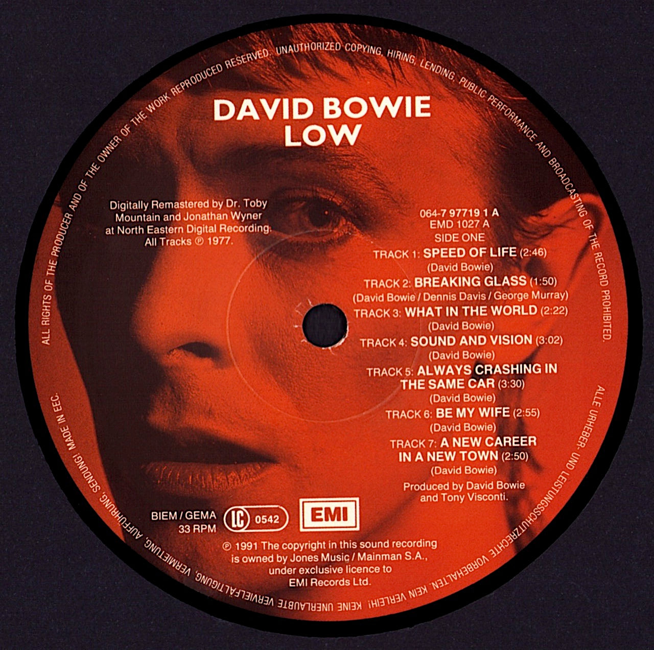 David Bowie ‎– Low Vinyl LP