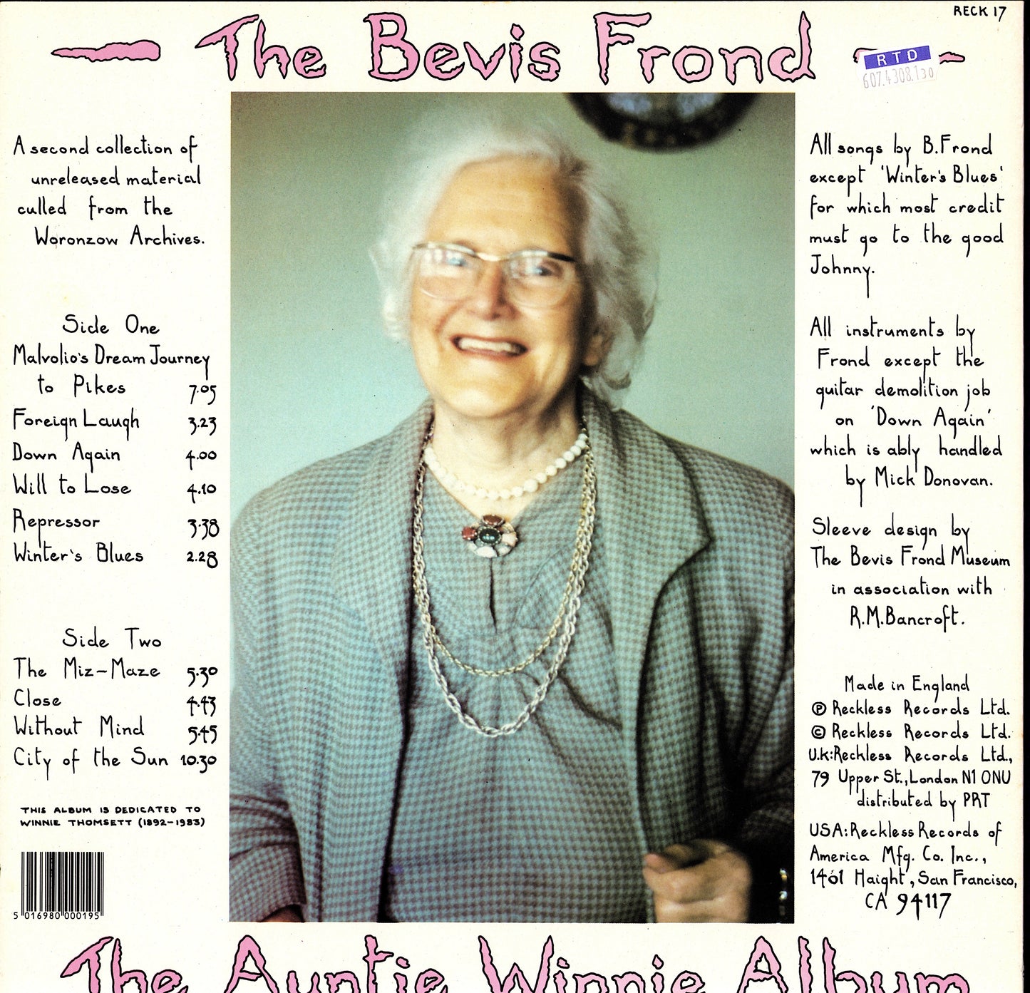 The Bevis Frond – The Auntie Winnie Album Vinyl LP