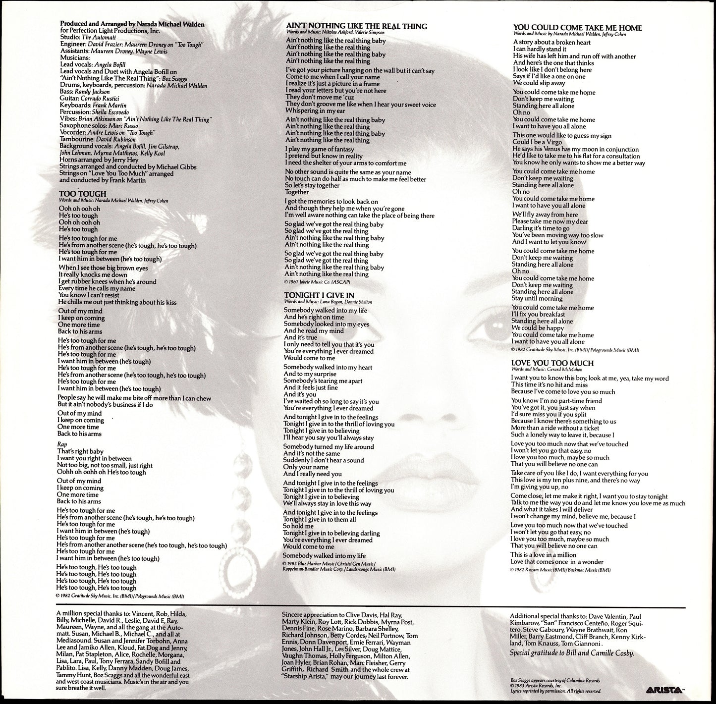 Angela Bofill – Too Tough Vinyl LP