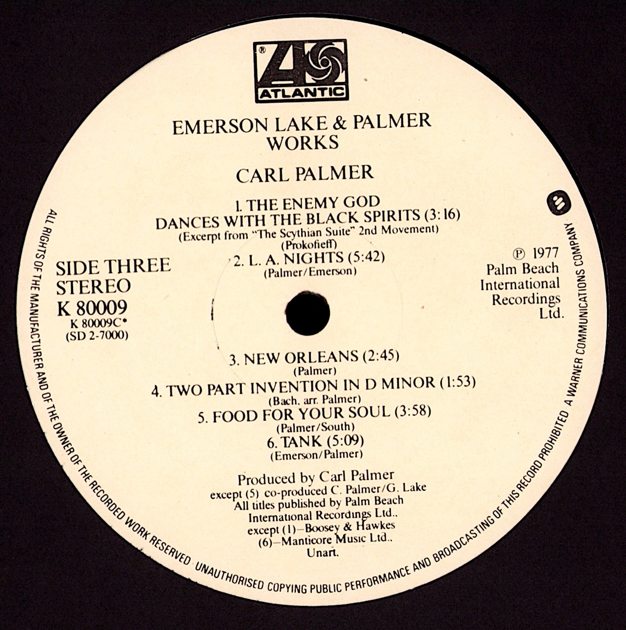 Emerson Lake & Palmer - Works Volume 1 Vinyl 2LP