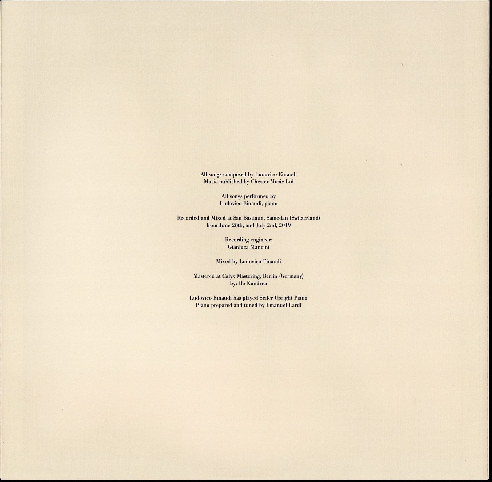 Ludovico Einaudi – Seven Days Walking Day Seven White Vinyl LP