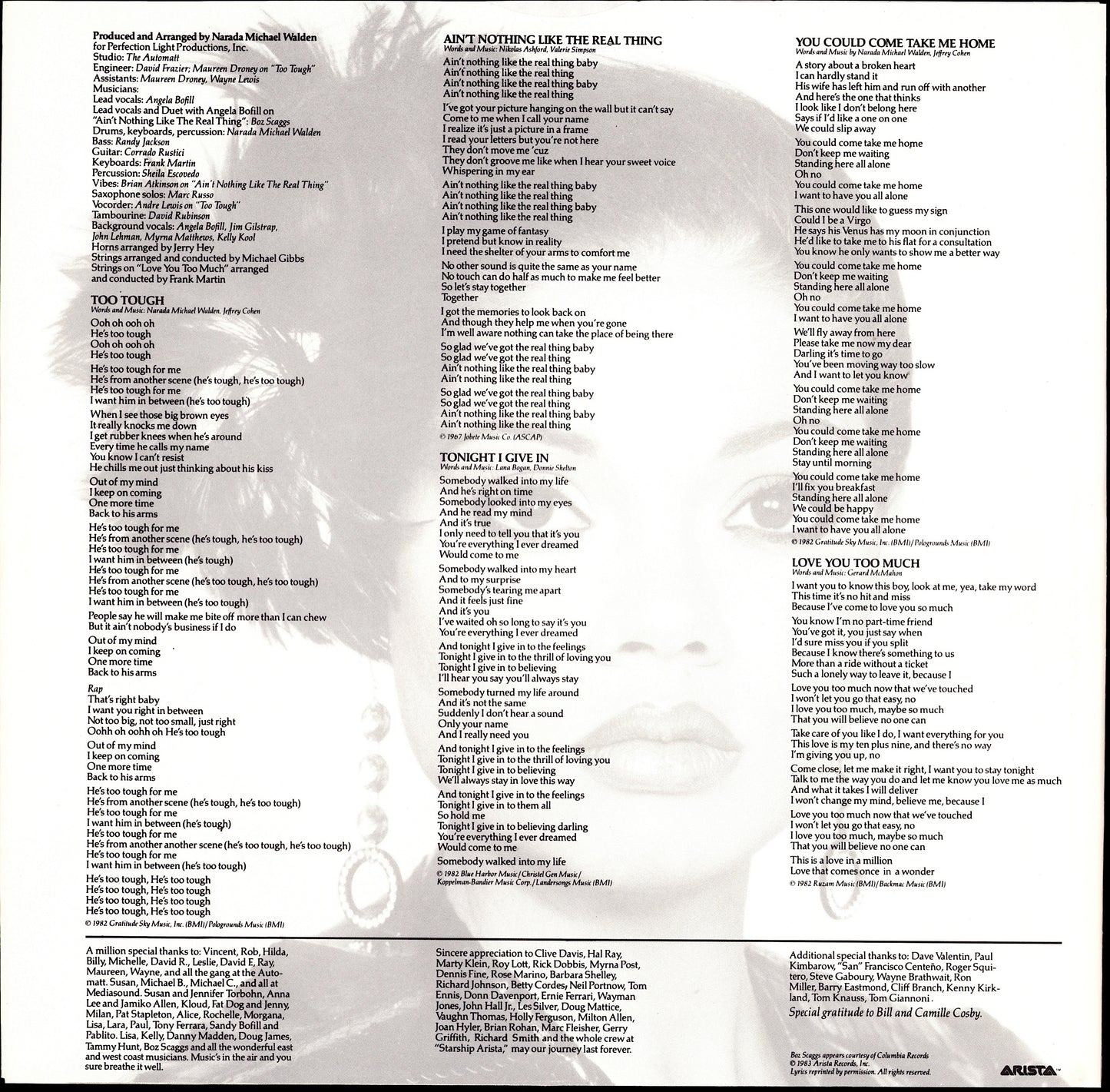 Angela Bofill – Too Tough Vinyl LP