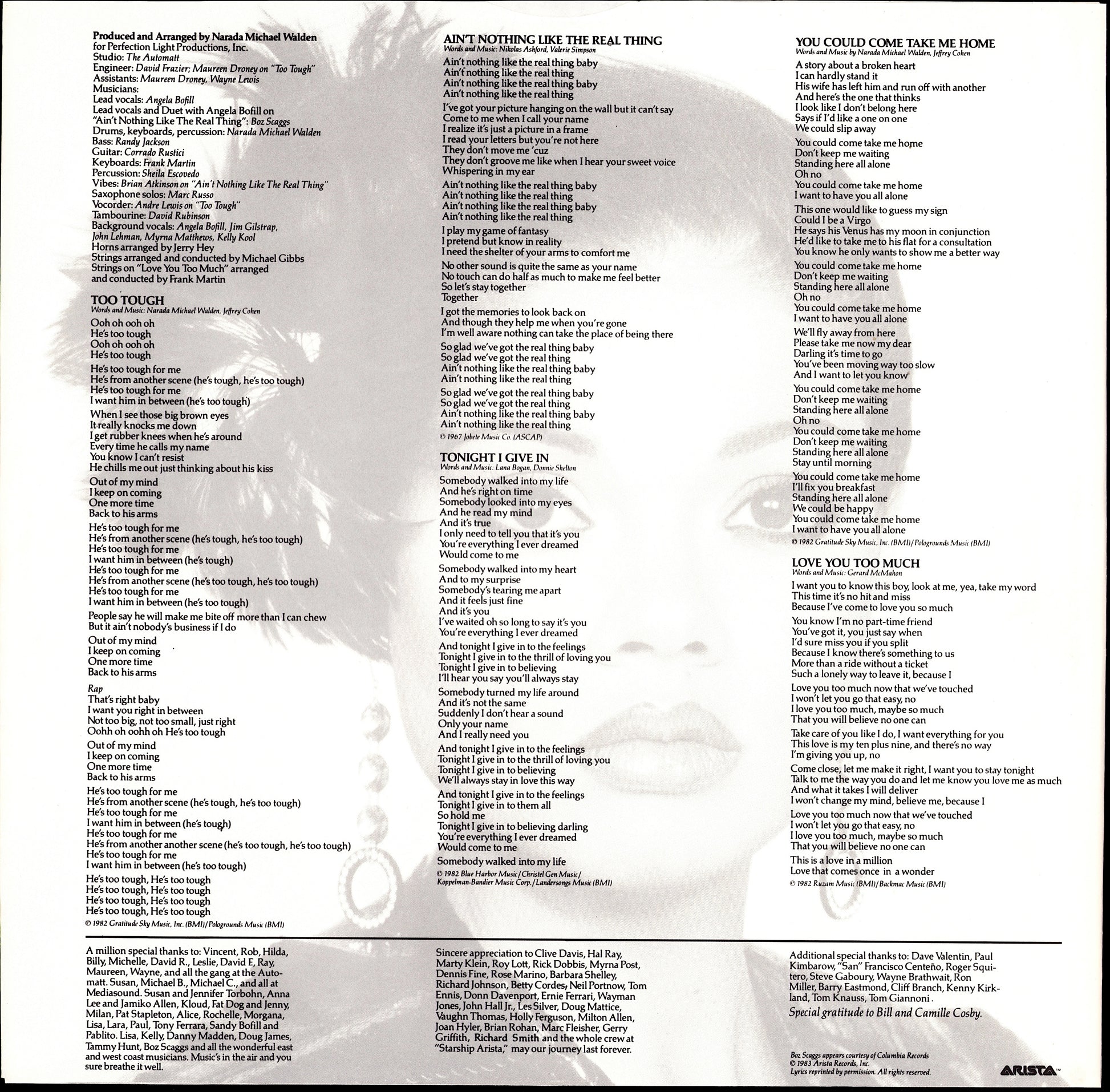Angela Bofill – Too Tough Vinyl LP