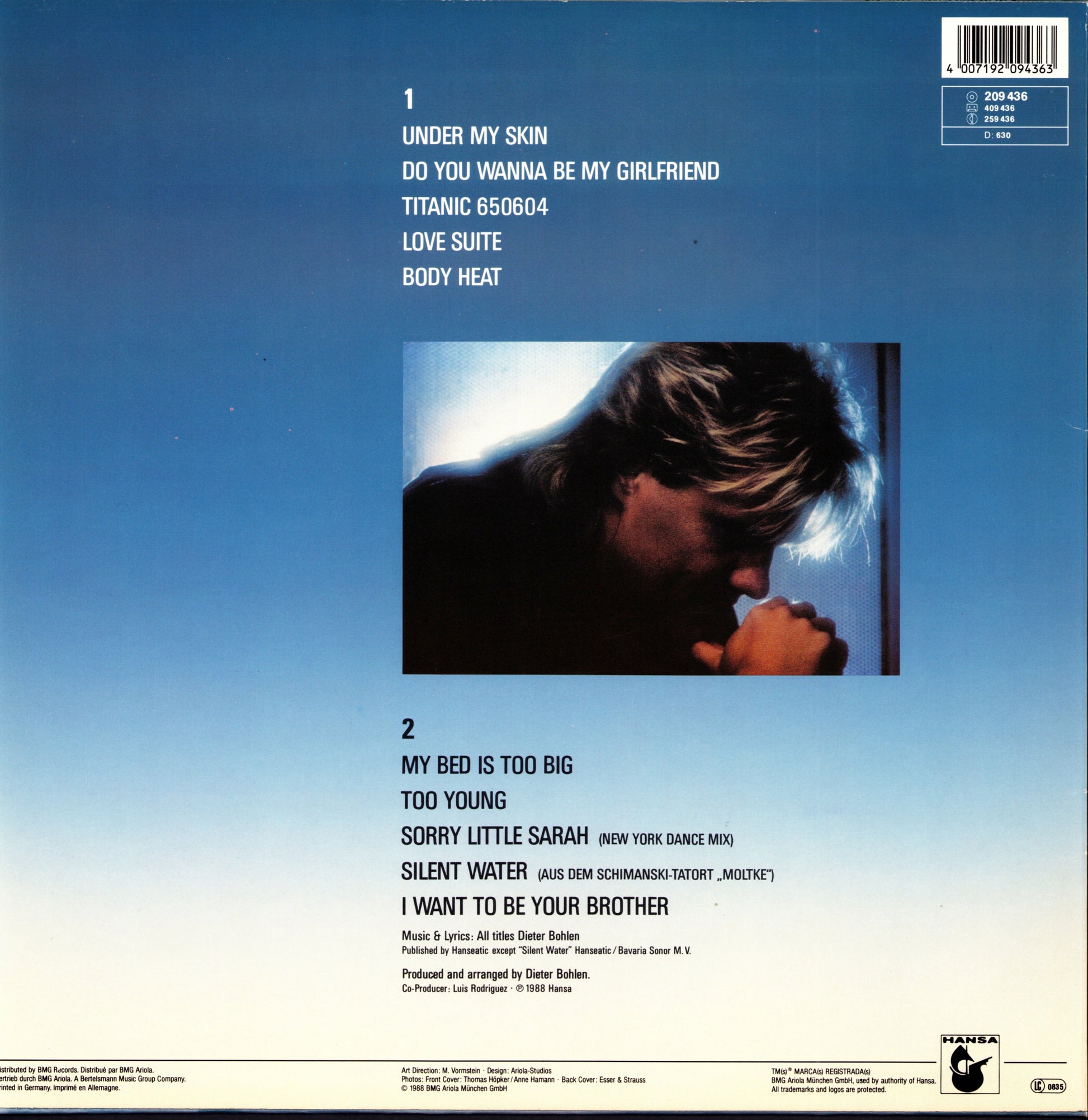 Blue System – Body Heat Vinyl LP