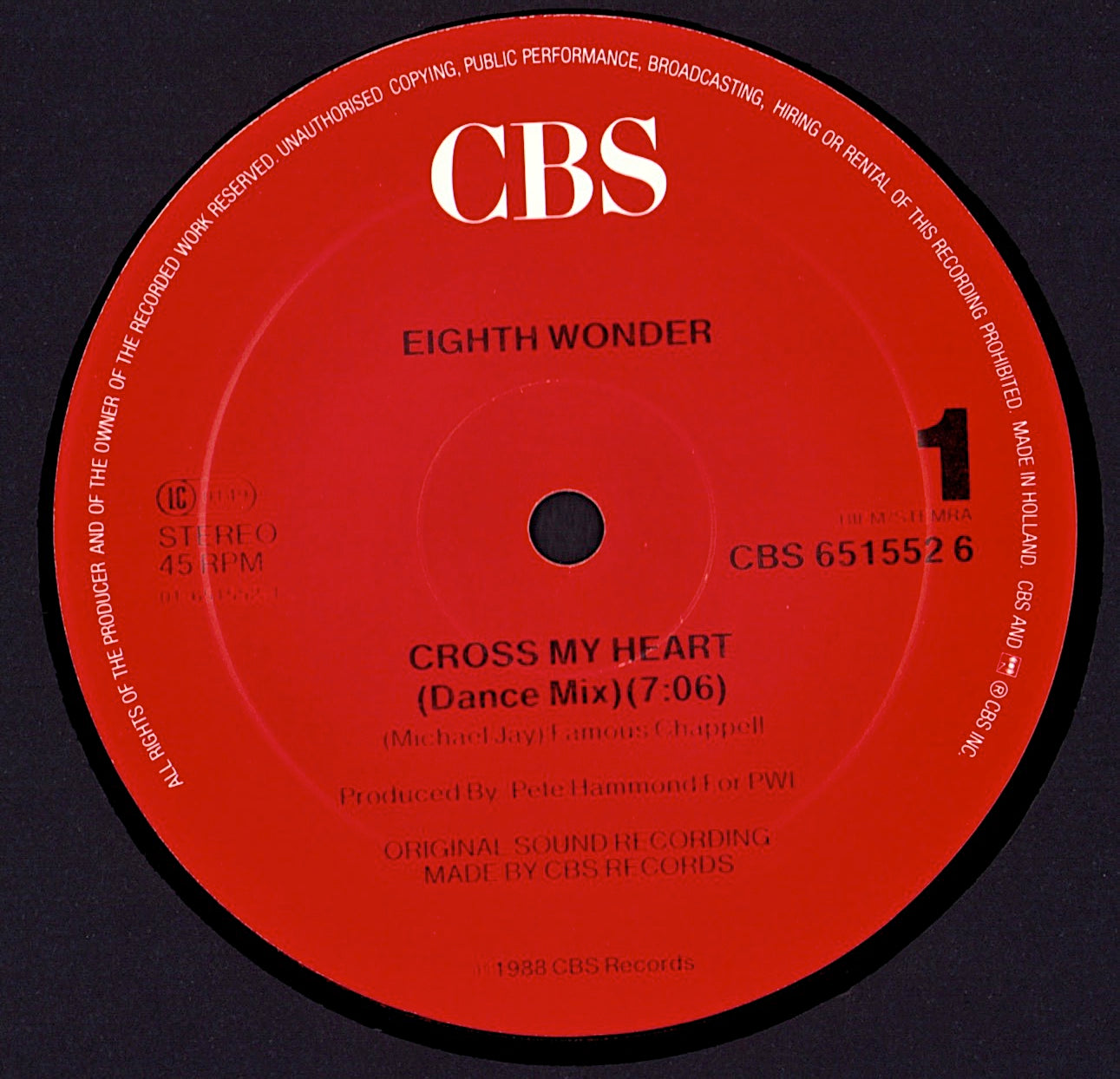 Eighth Wonder Vinyl 12" Maxi-Single