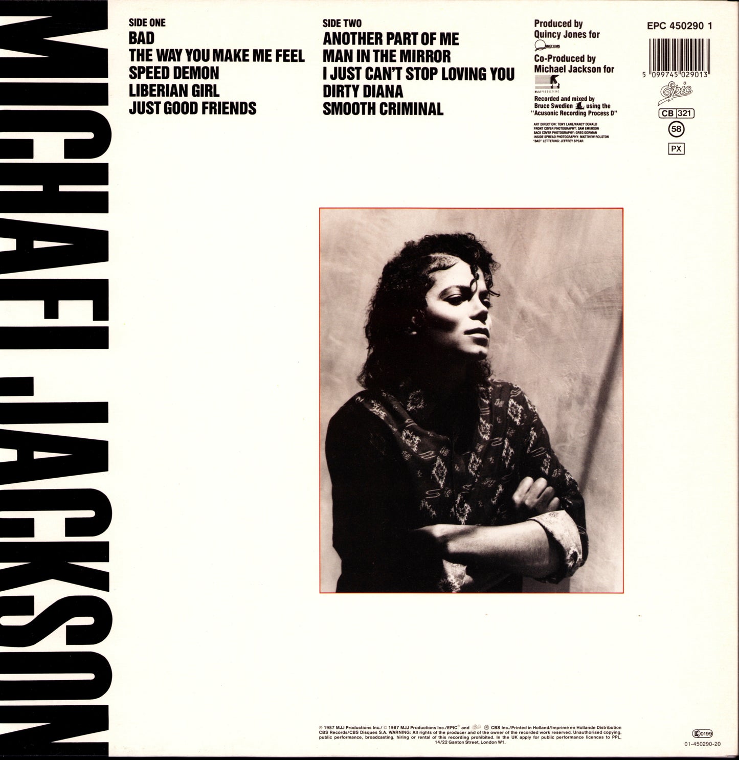 Michael Jackson - Bad Vinyl LP