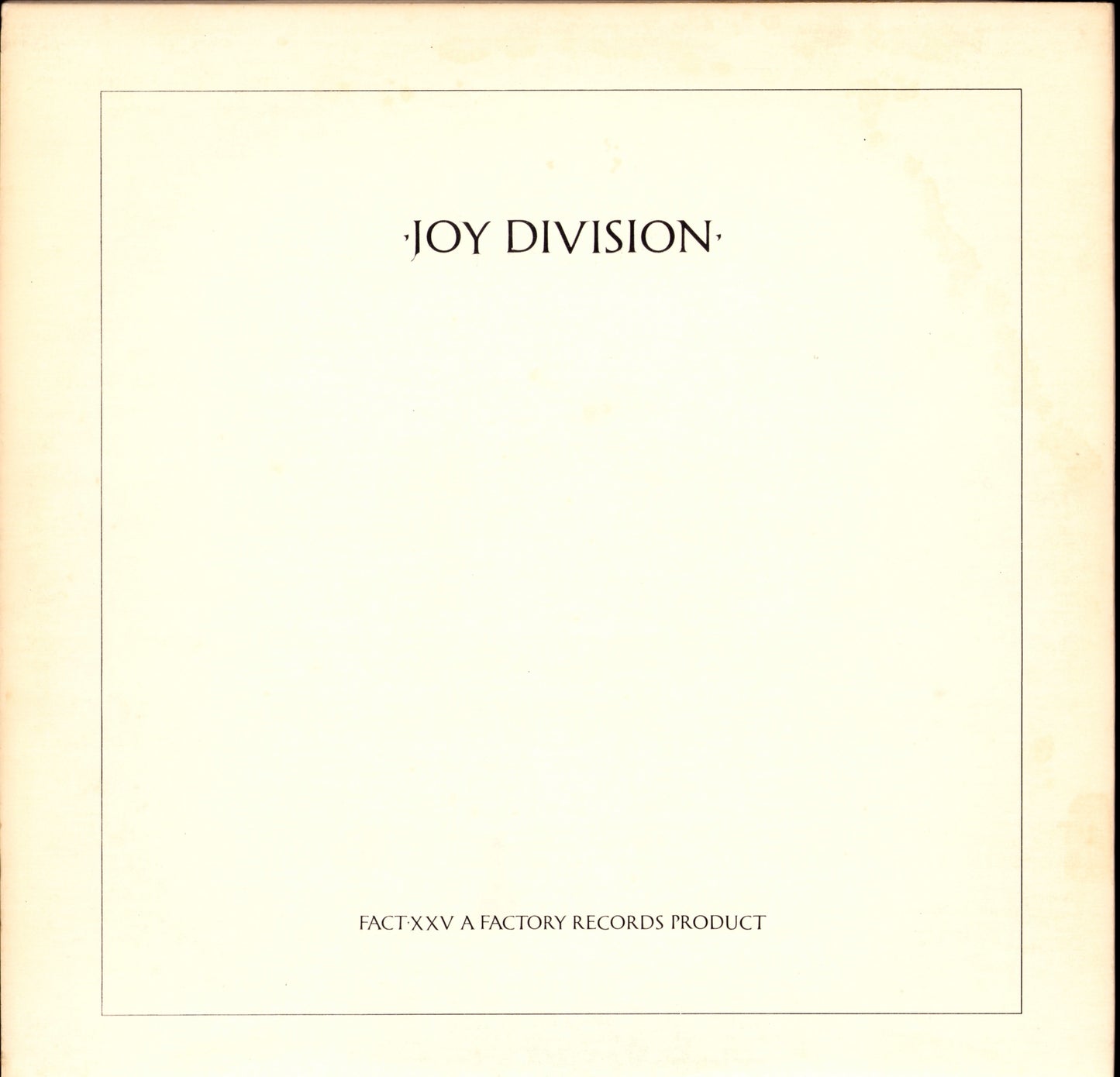 Joy Division ‎- Closer Vinyl LP Kopie