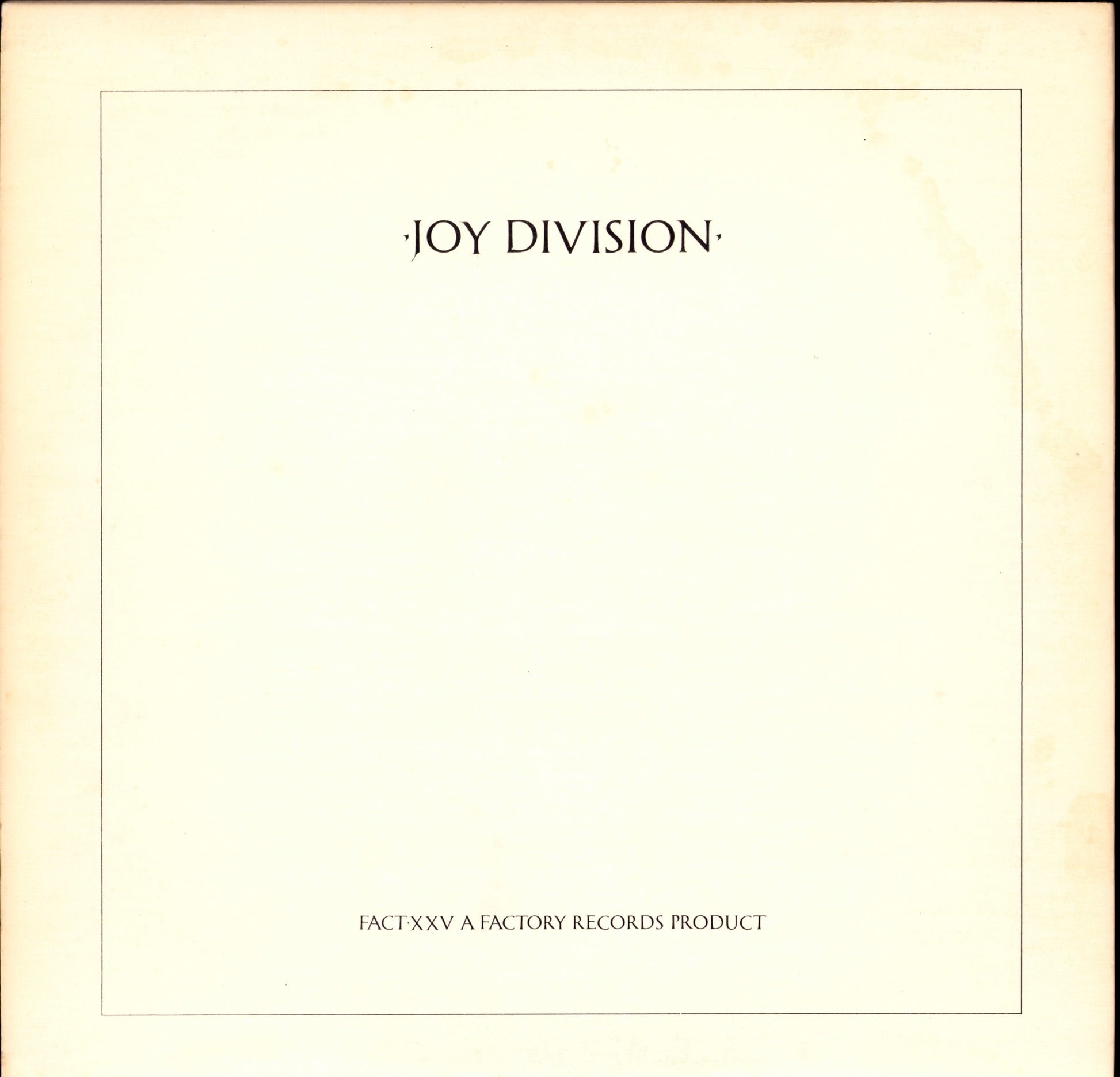 Joy Division ‎- Closer Vinyl LP Kopie
