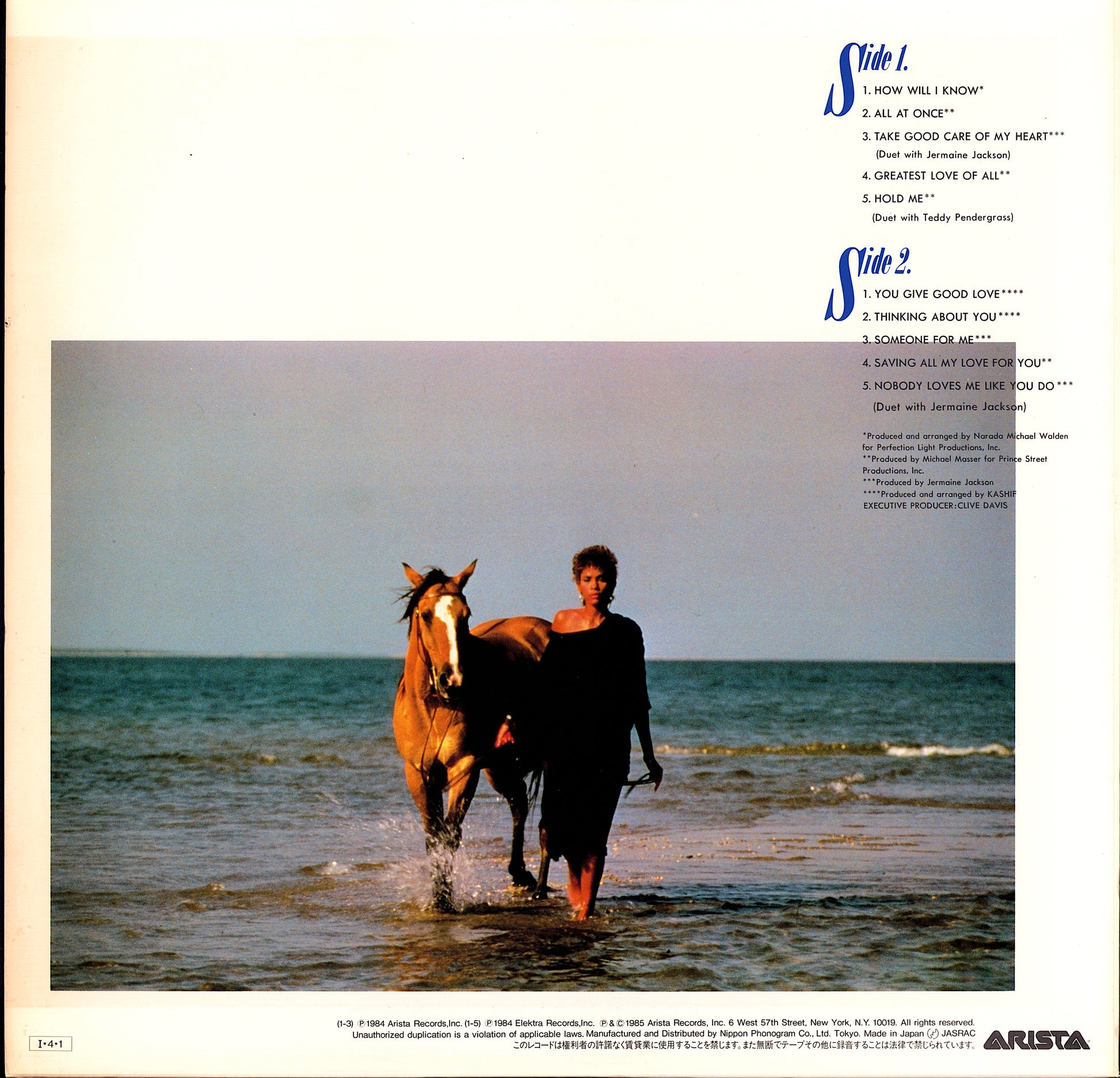 Whitney Houston ‎– Whitney Houston = そよ風の贈りもの Vinyl LP