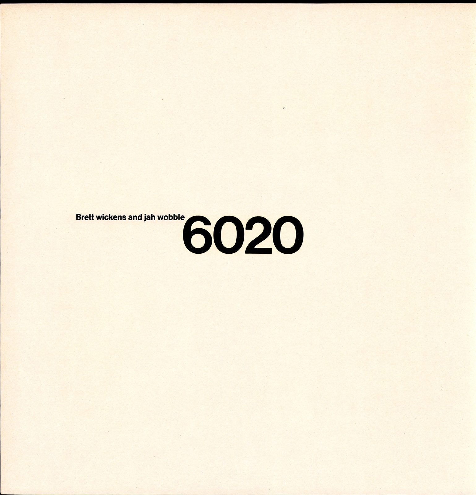 Brett Wickens and Jah Wobble – Between Two Frequencies Vinyl 12" Maxi-Single