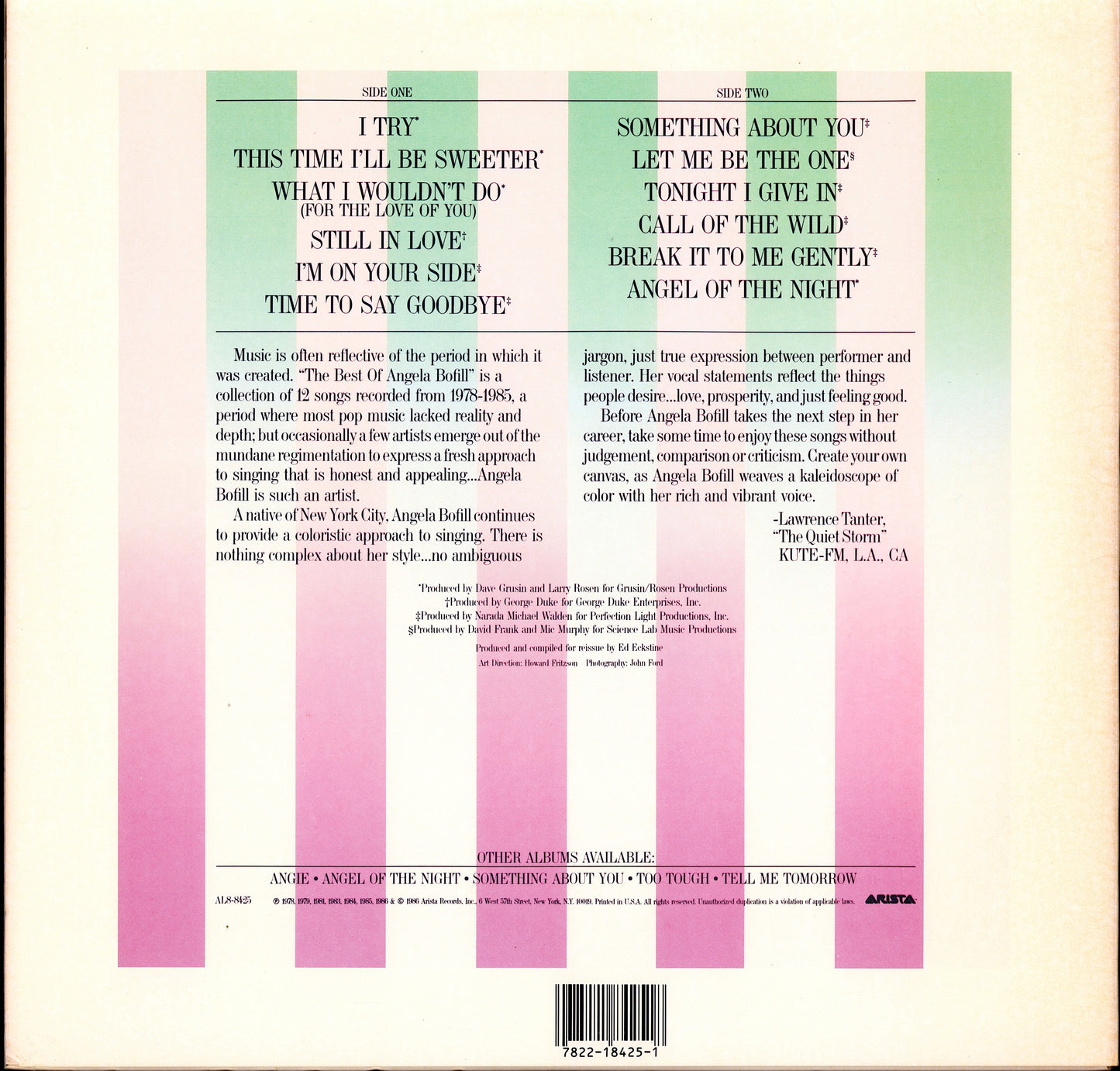 Angela Bofill – The Best Of Angela Bofill Vinyl LP