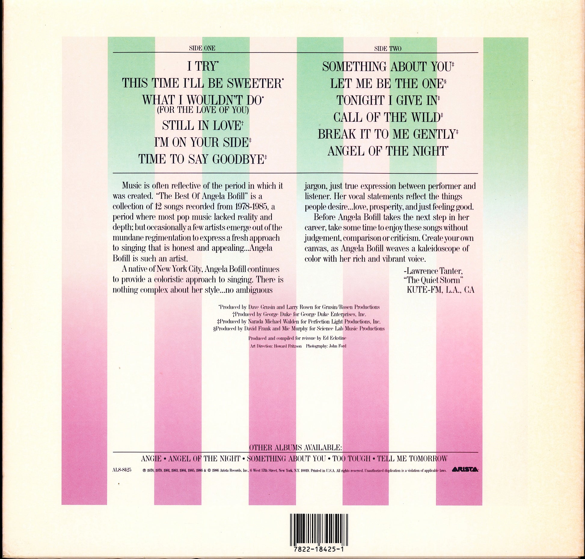 Angela Bofill – The Best Of Angela Bofill Vinyl LP