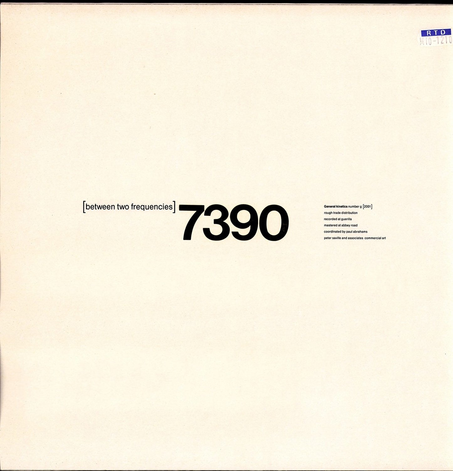 Brett Wickens and Jah Wobble – Between Two Frequencies Vinyl 12" Maxi-Single