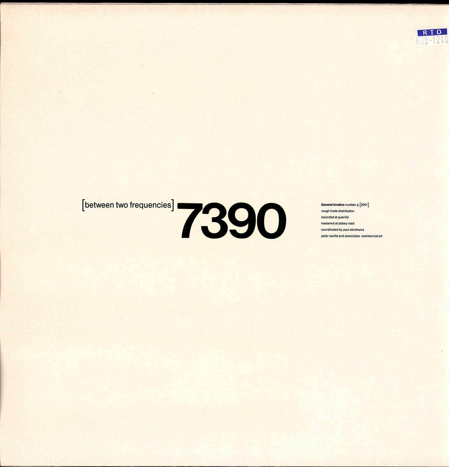 Brett Wickens and Jah Wobble – Between Two Frequencies Vinyl 12" Maxi-Single