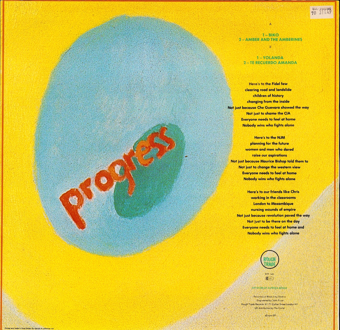 Robert Fripp ‎- God Save The Queen / Under Heavy Manners Vinyl LP Kopie Kopie Kopie