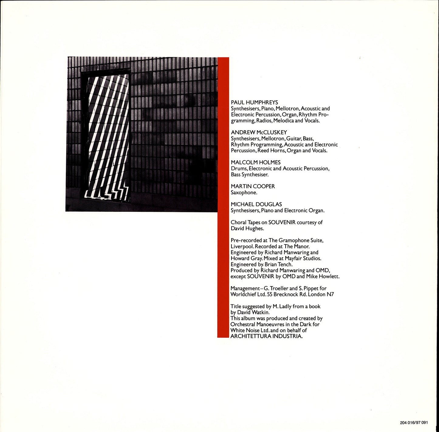 Orchestral Manoeuvres In The Dark – Architecture & Morality Vinyl LP