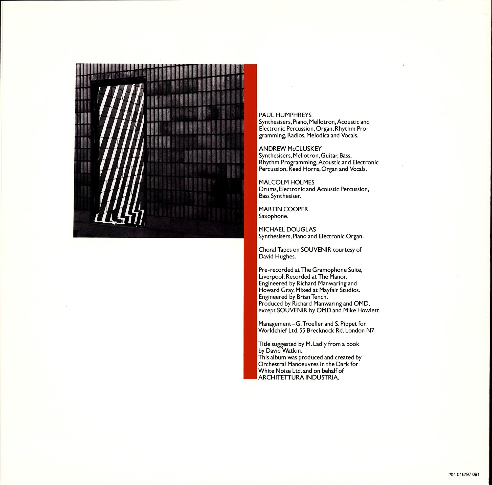 Orchestral Manoeuvres In The Dark – Architecture & Morality Vinyl LP