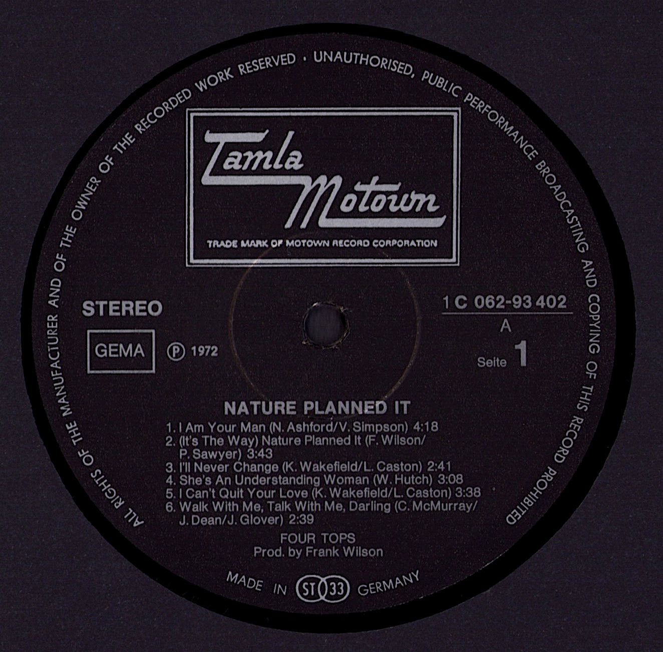 Four Tops – Nature Planned It Vinyl LP