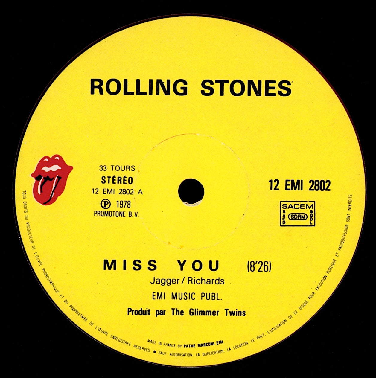 The Rolling Stones ‎- Miss You Red Vinyl 12"