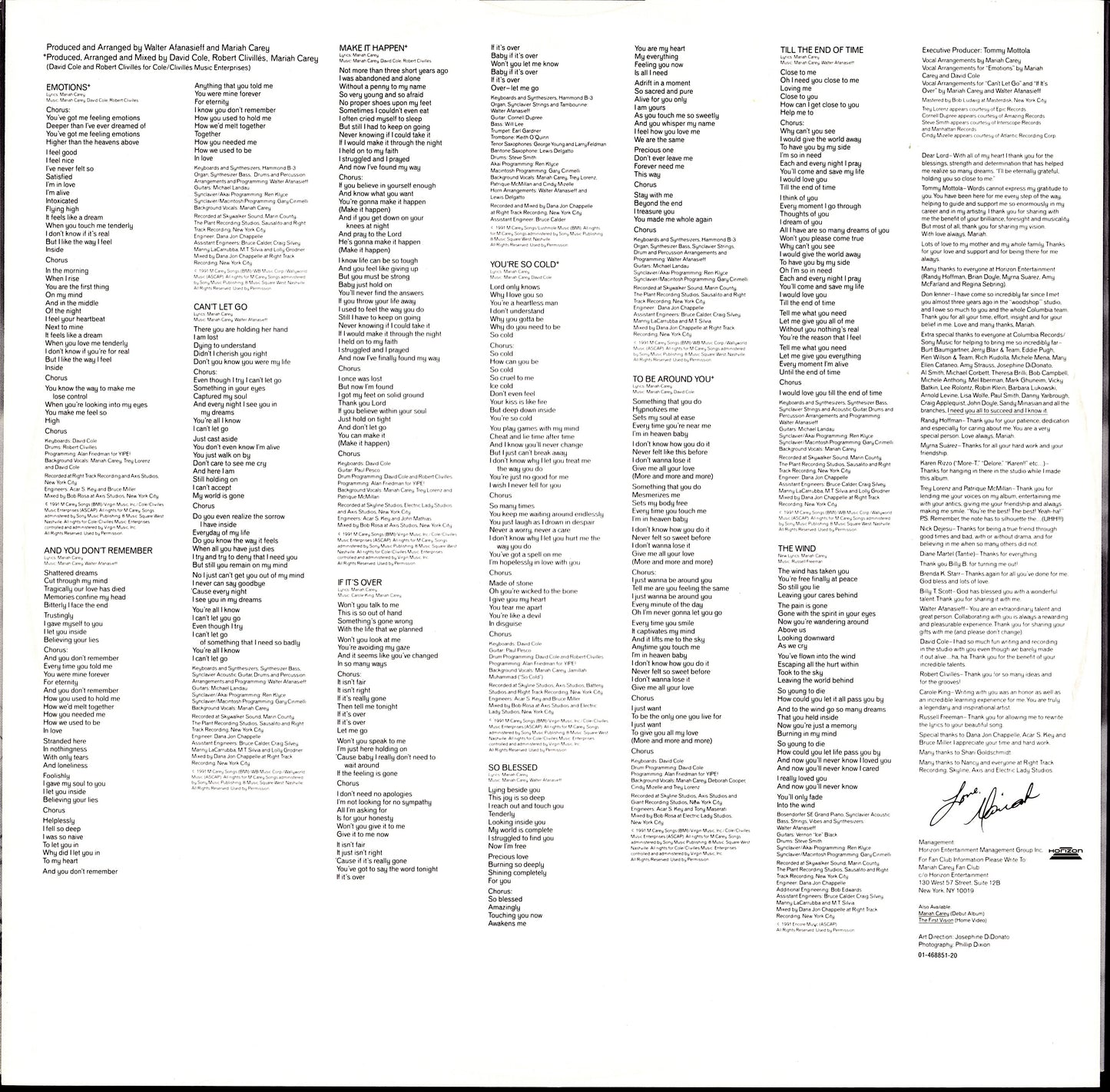 Mariah Carey – Emotions Vinyl LP