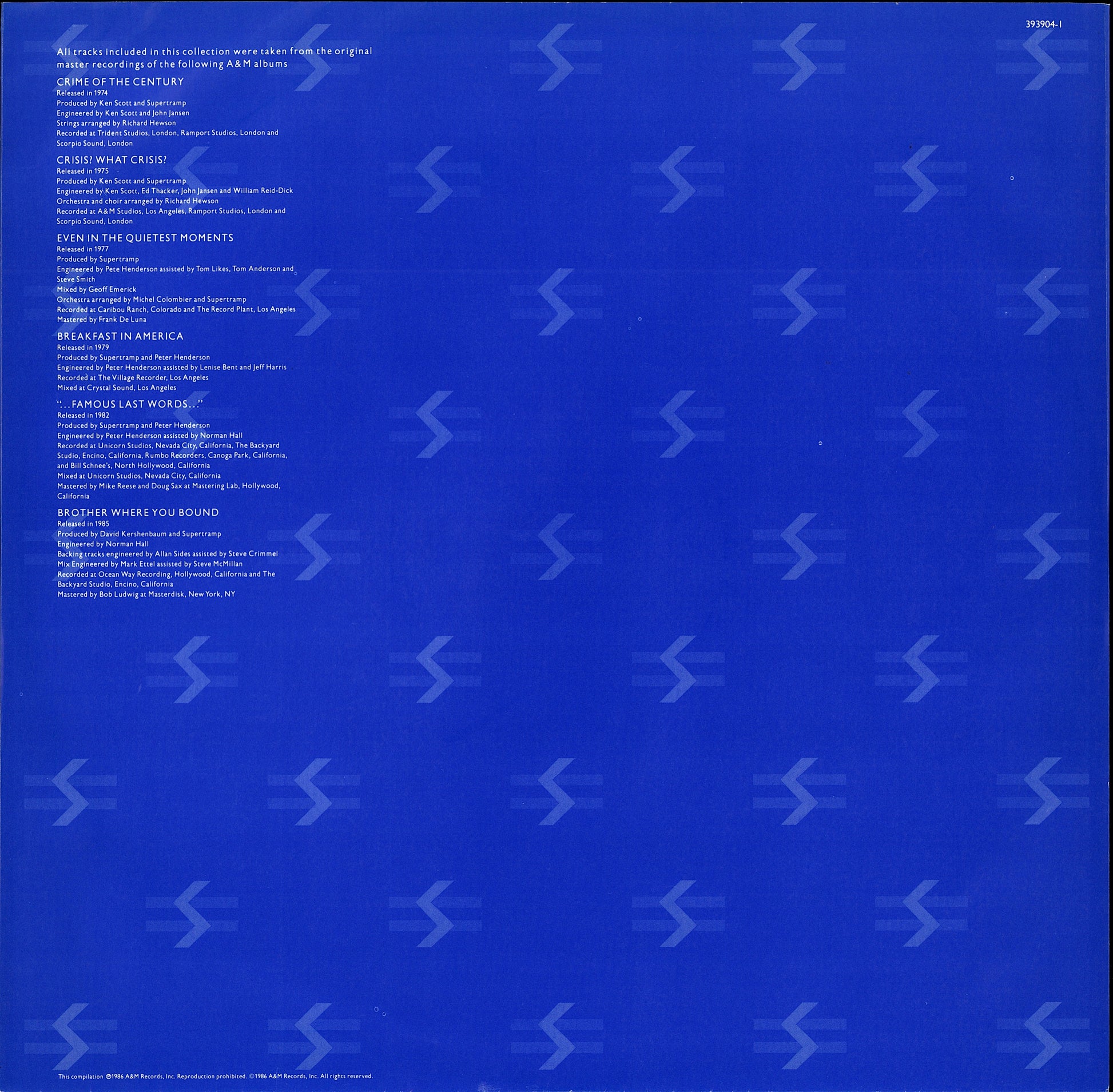 Supertramp – The Autobiography Of Supertramp Vinyl LP