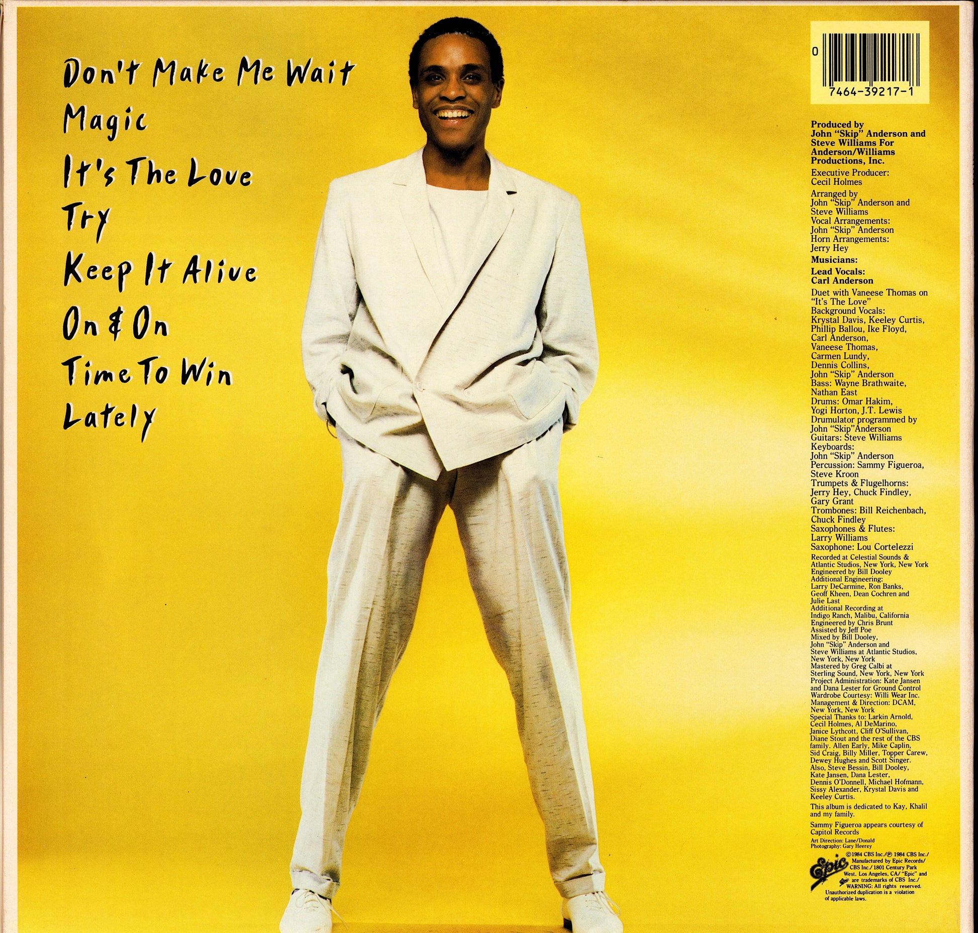 Carl Anderson – On & On Vinyl LP