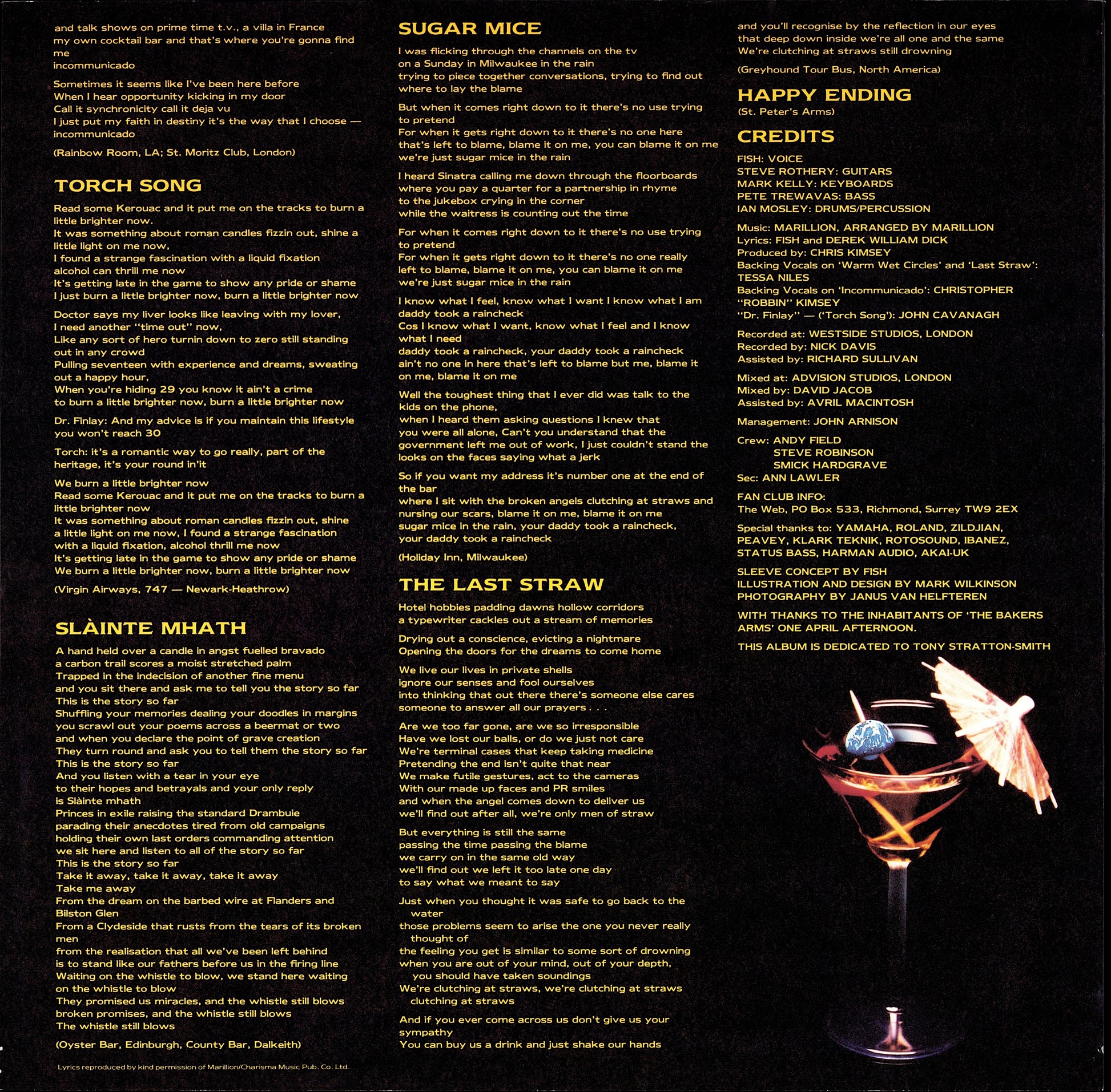 Marillion ‎- Clutching At Straws Vinyl LP