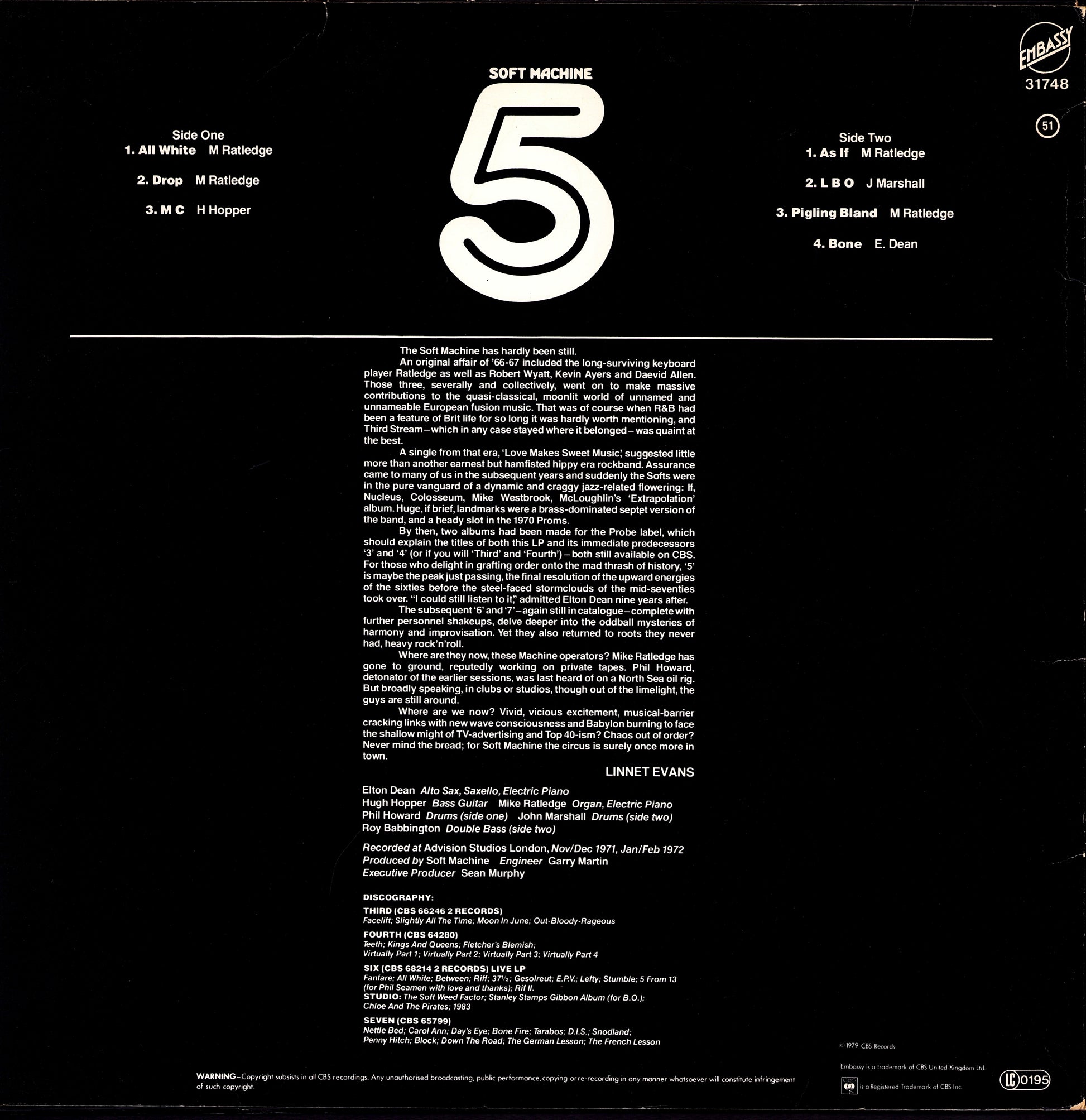 Soft Machine ‎- Faces And Places Vol. 7 Vinyl LP Kopie Kopie Kopie