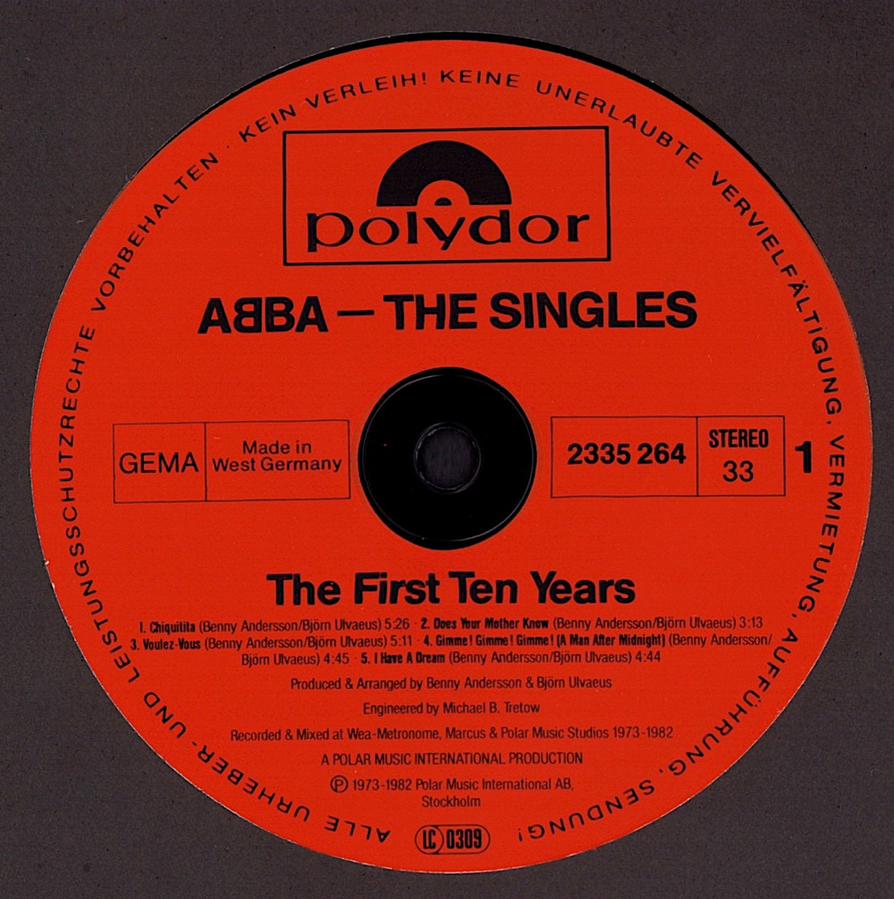 ABBA – The Singles The First Ten Years Vinyl 2LP