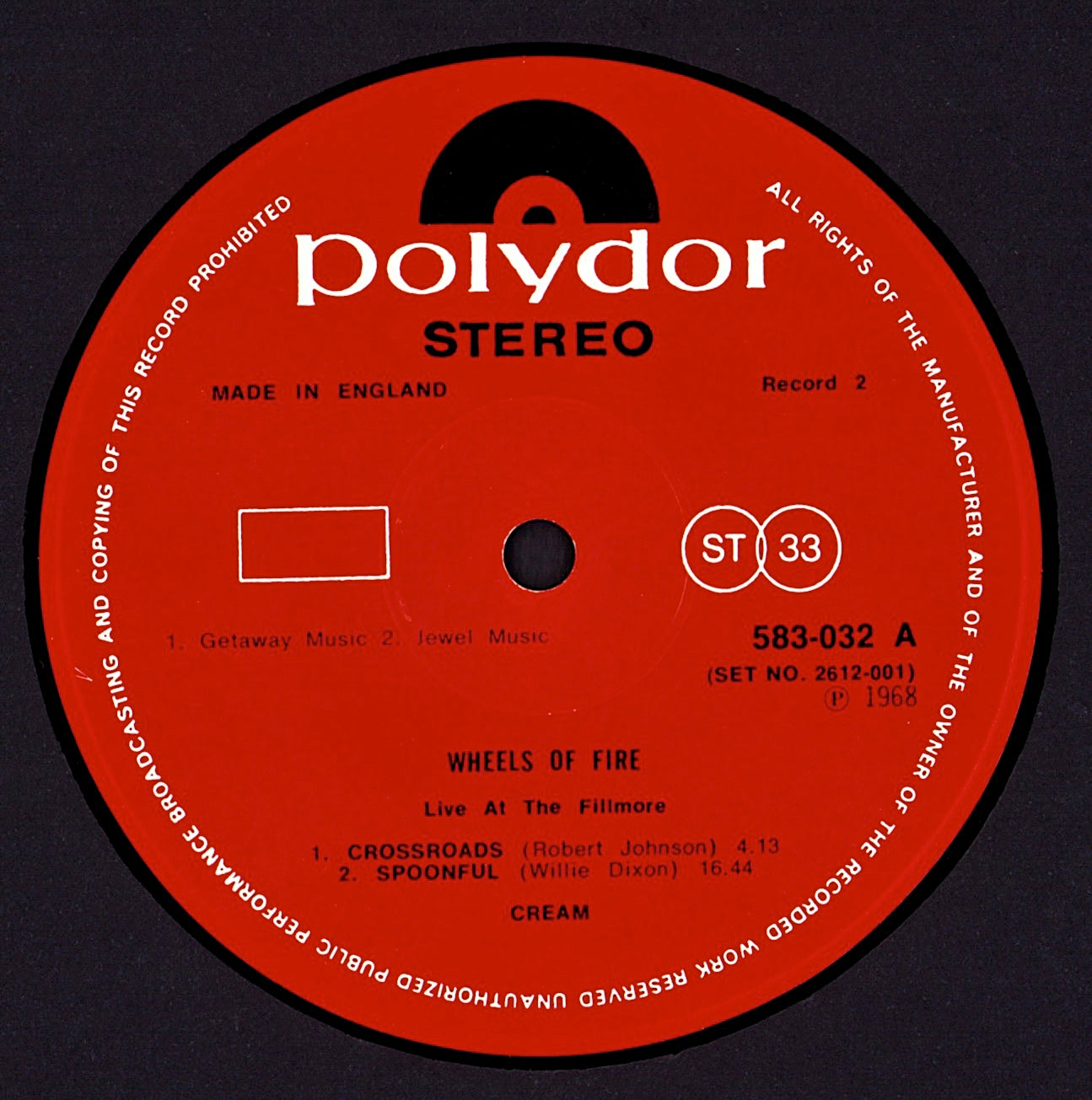 Cream - Wheels Of Fire Vinyl 2LP