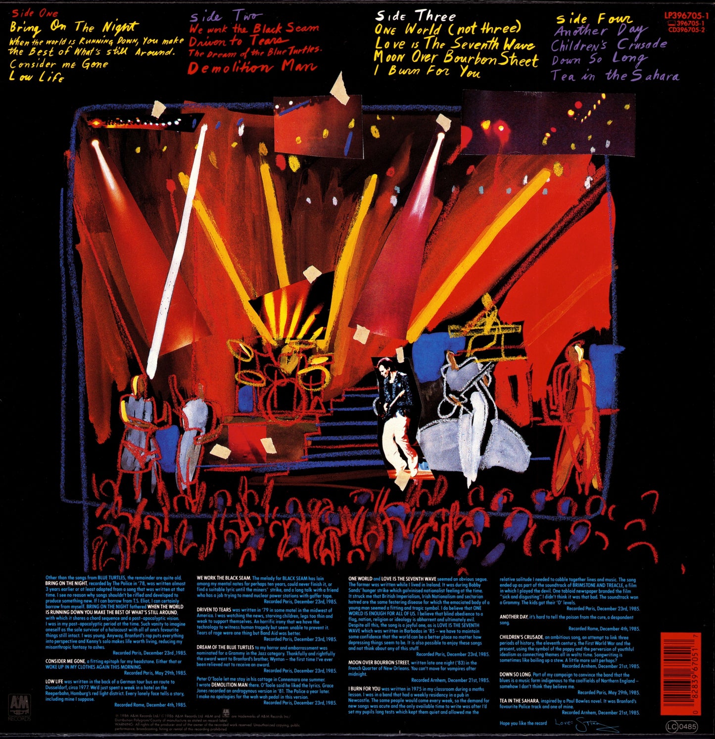 Sting - Bring On The Night Vinyl 2LP Kopie